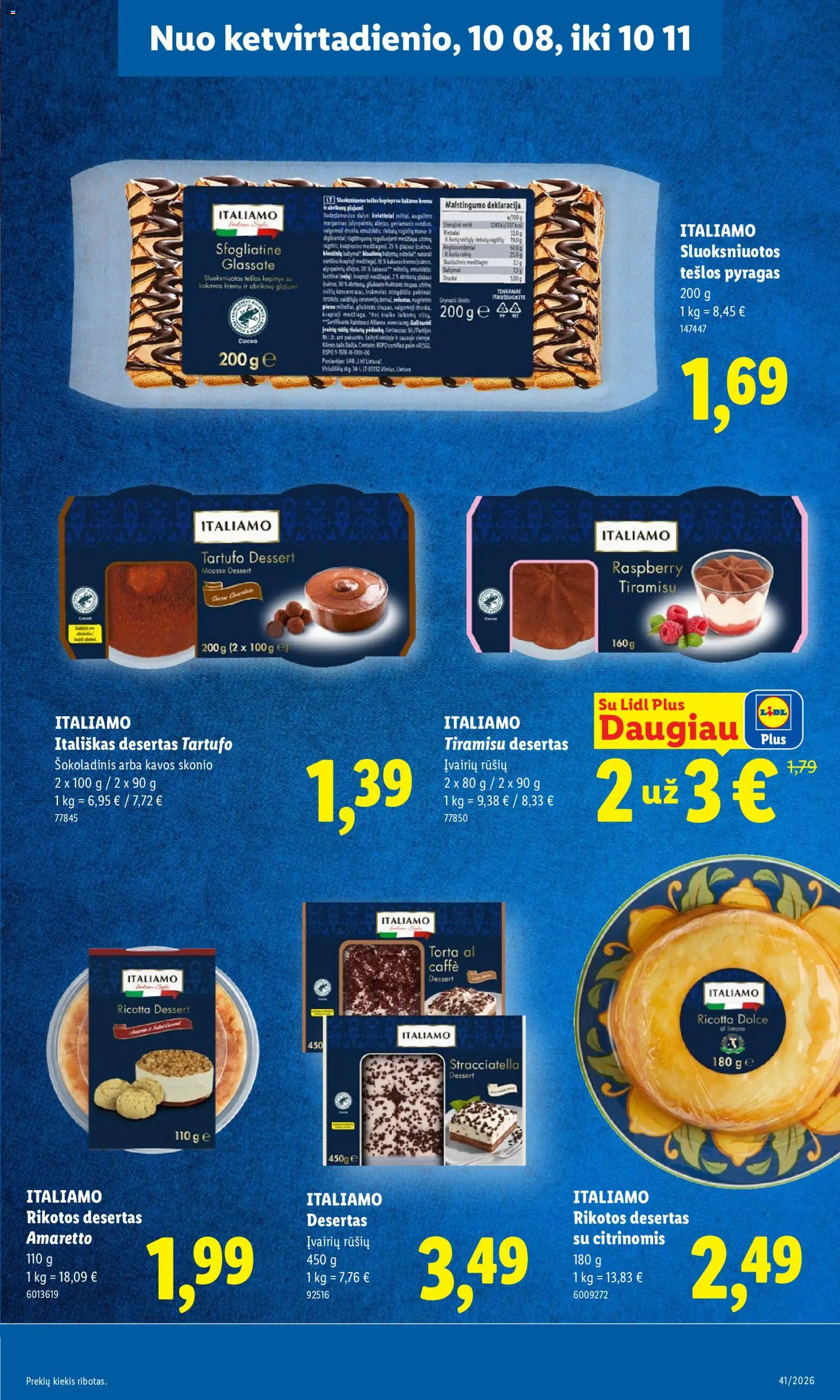LIDL akcijos nuo 2026.10.05 | Puslapis: 39 | Prekių: Pyragas, Druska