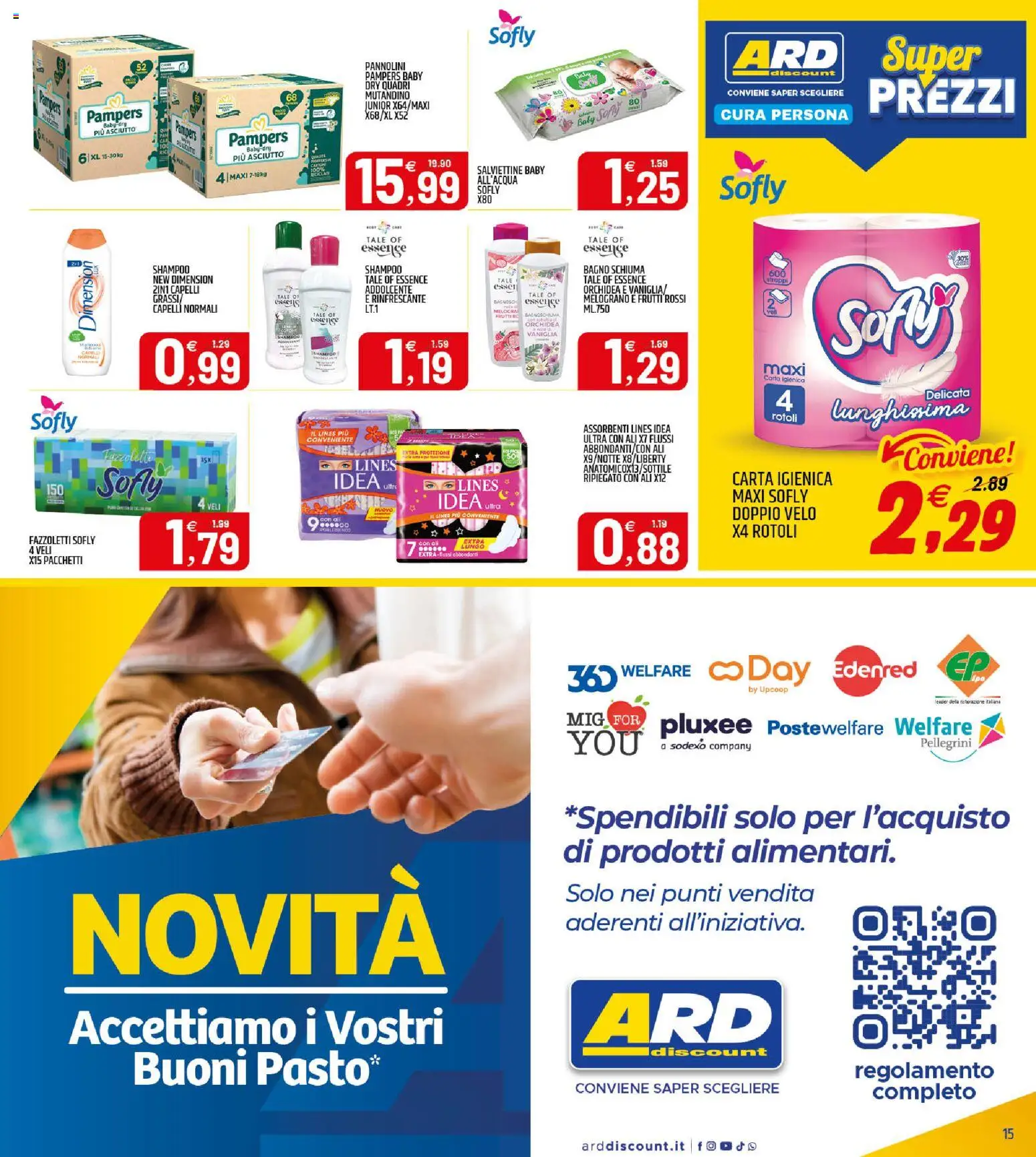 Volantino ARD Discount del 19/10/2026 | Pagina: 15 | Prodotti: Vaniglia, Shampoo, Schiuma, Assorbenti