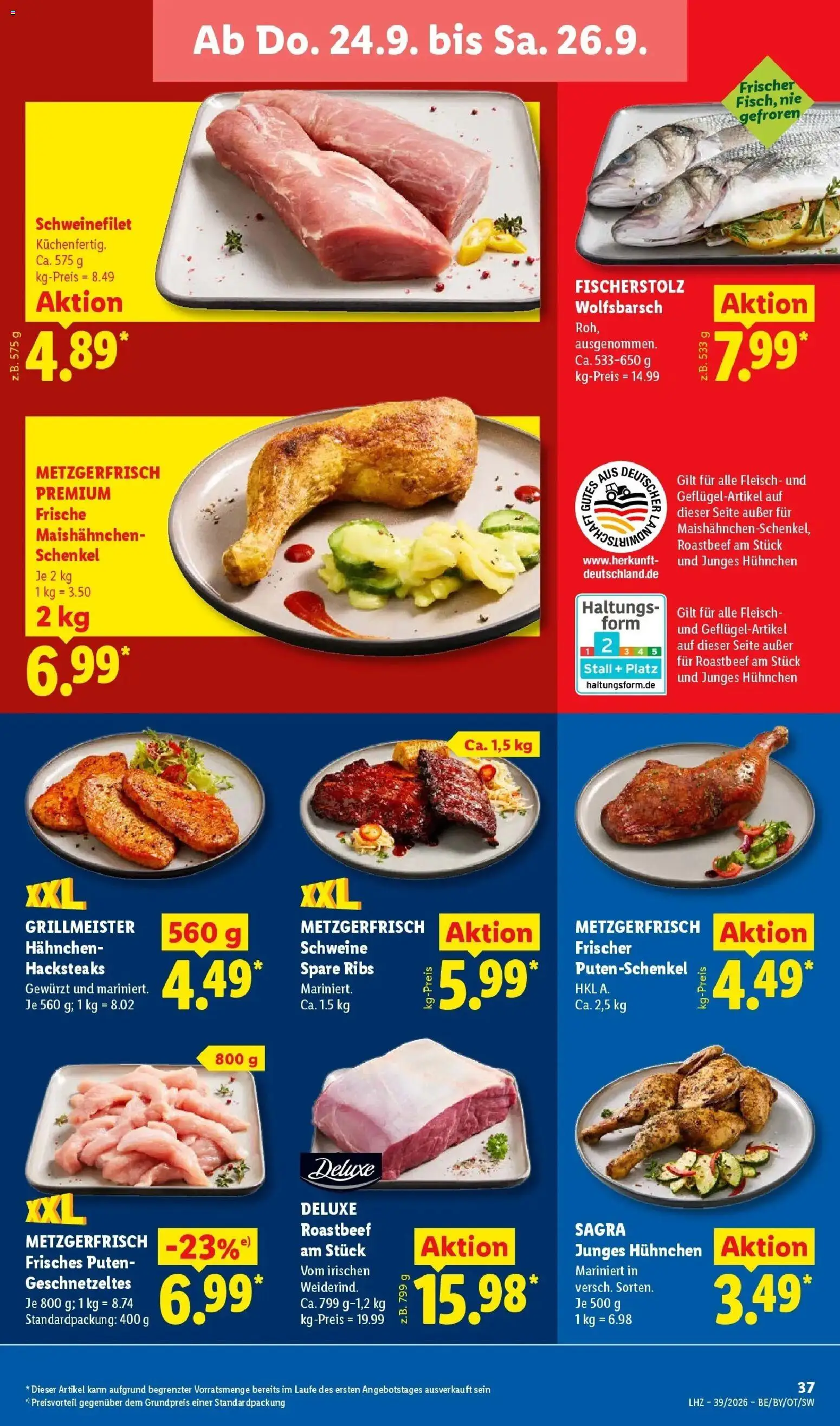 Lidl Prospekt Villingen-schwenningen (ab 21.09.2026) zum Blättern » Angebote | Seite: 59 | Produkte: Hahnchen, Roastbeef, Schweinefilet, Fleisch