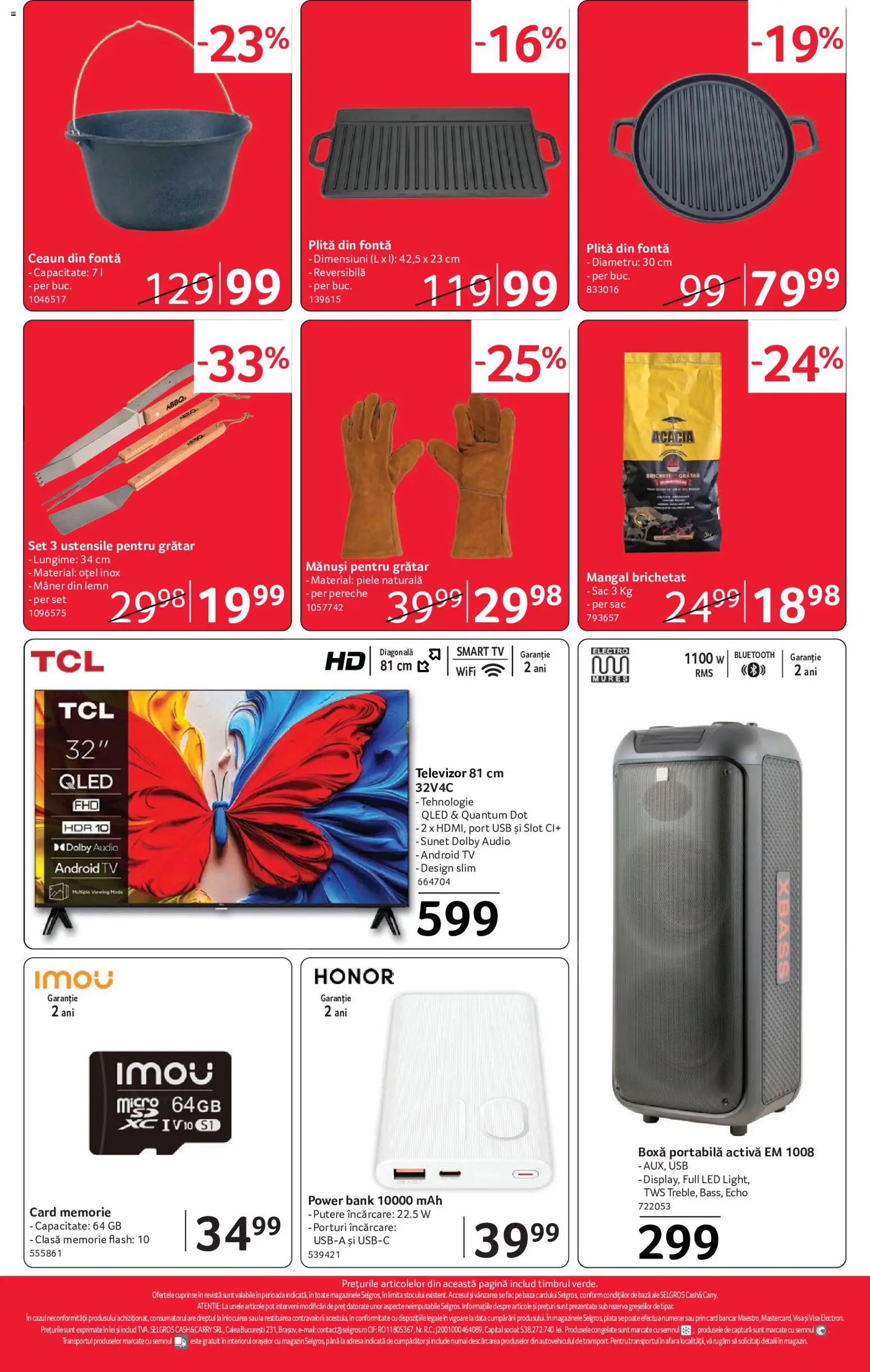 Noul catalog Selgros – valabil de la 24.07.2026 | Pagină: 16 | Produse: Memorie, Grătar, Soğanlar, Boxă portabilă