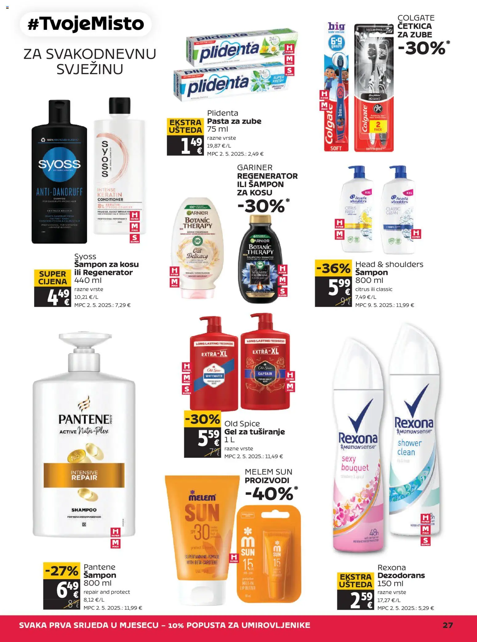 Tommy katalog | vrijedi od 28.05.2026 | Stranica: 27 | Proizvodi: Regenerator, Dezodorans, Melem, Garnier