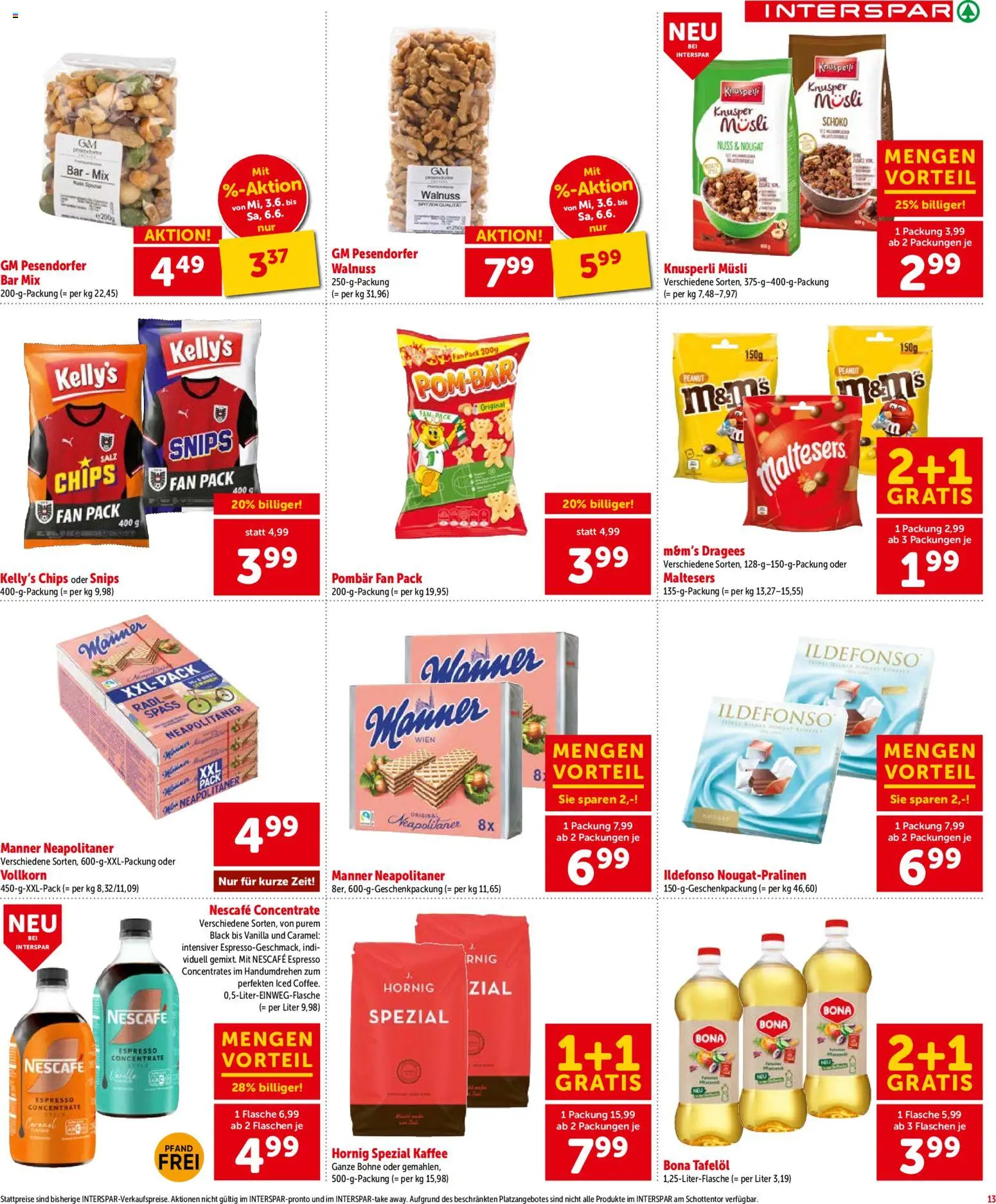 Interspar - Steiermark gültig ab 03.06.2026 | Seite: 13 | Produkte: Chips, Salz, Kaffee