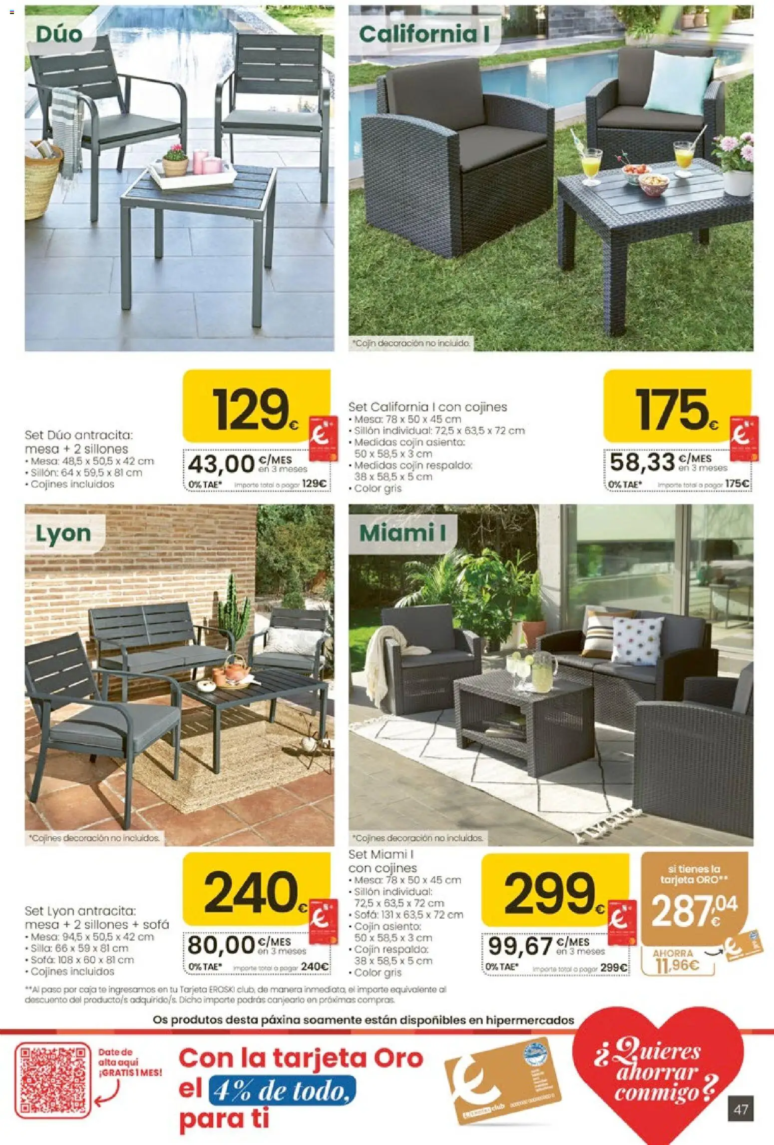 Eroski Ofertóns de verán │ válido desde el 28.05.2026 | Página: 47 | Productos: Té, Sofá, Sillón, Caja
