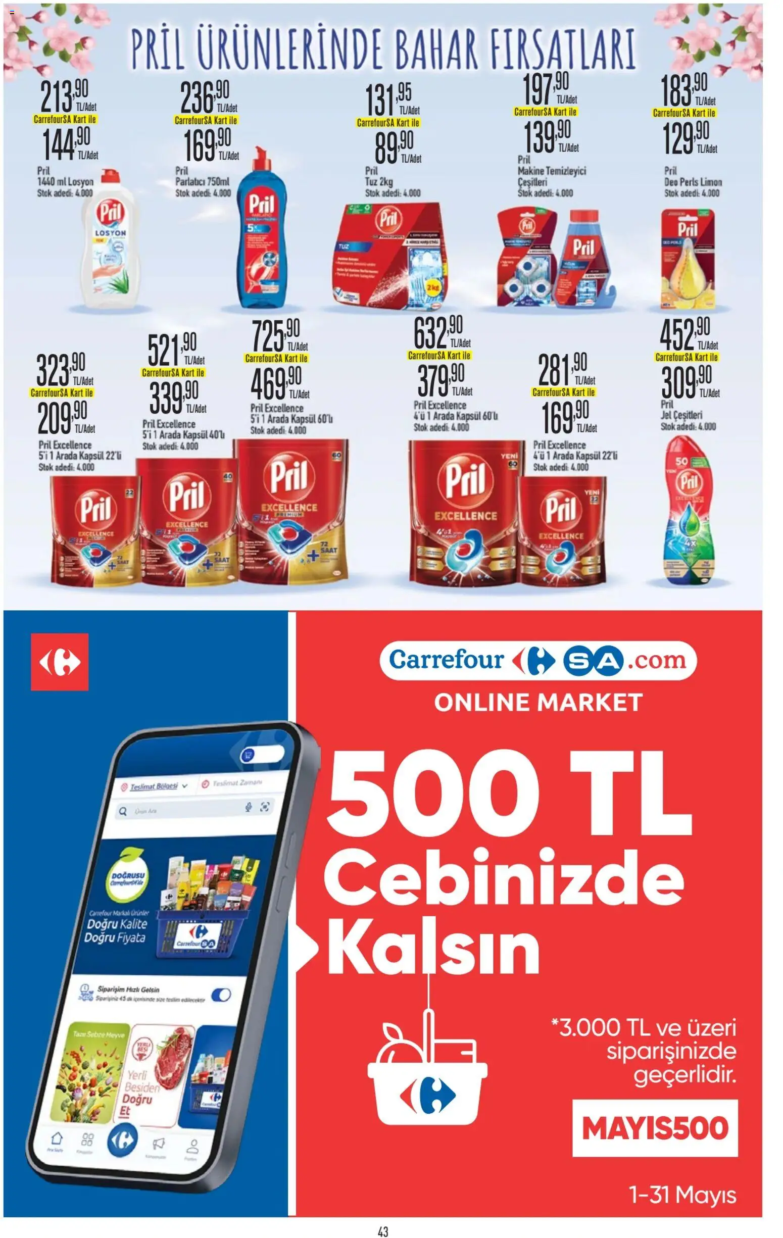 CarrefourSA Katalog - 18.05.2026 tarihinden itibaren geçerlidir | Sayfa: 43 | Ürünler: Parlatıcı, Sebze, Meyve, Limon