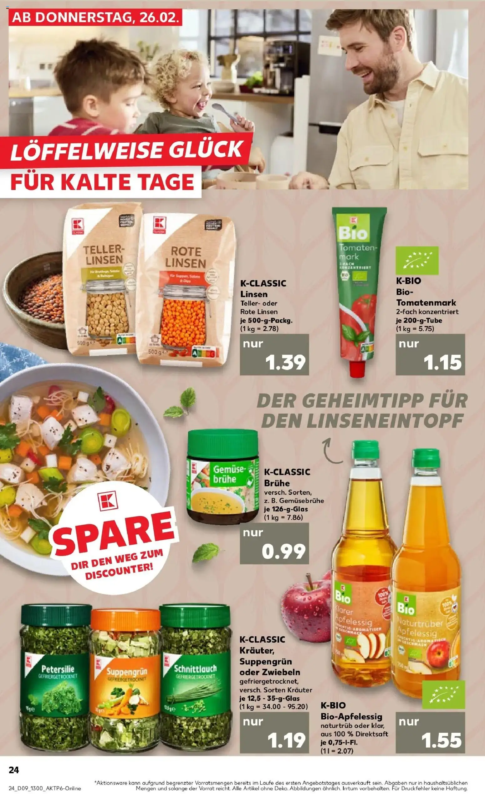 Kaufland prospekt Pfullingen	 – gültig ab 26.02.2026 | Seite: 24 | Produkte: Apple, Zwiebeln, Gemüse, Petersilie