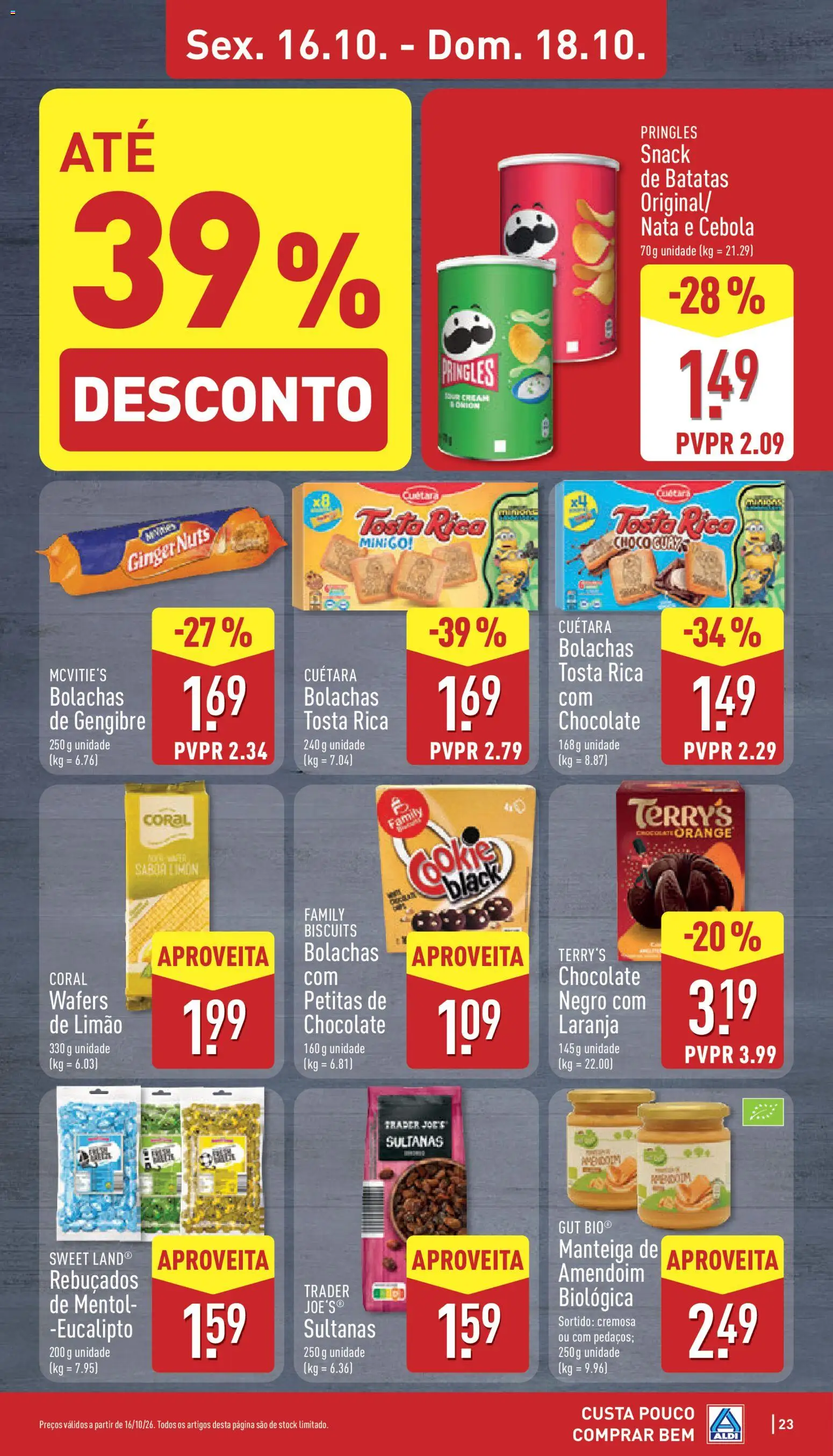 Aldi folheto │ válido de 12/10/2026 | Página: 23 | Produtos: Batatas, Rebuçados, Chocolate, Nata