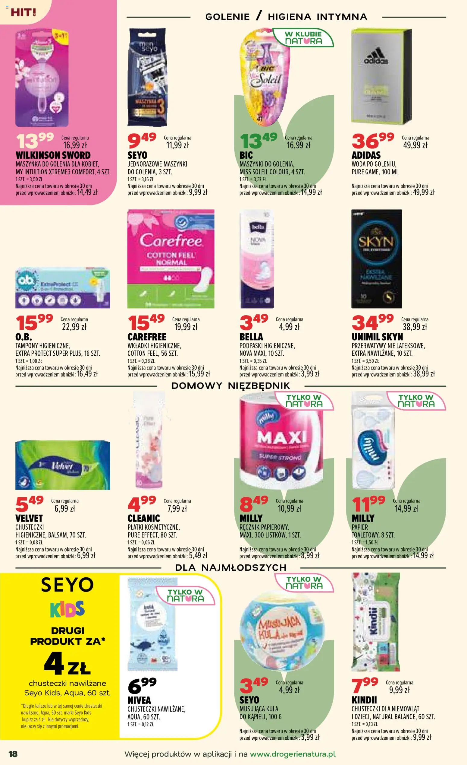 Drogerie Natura Black Friday od 15.10.2026 | Strona: 18 | Produkty: Chusteczki nawilżane, Tampony, Chusteczki dla niemowląt, Woda