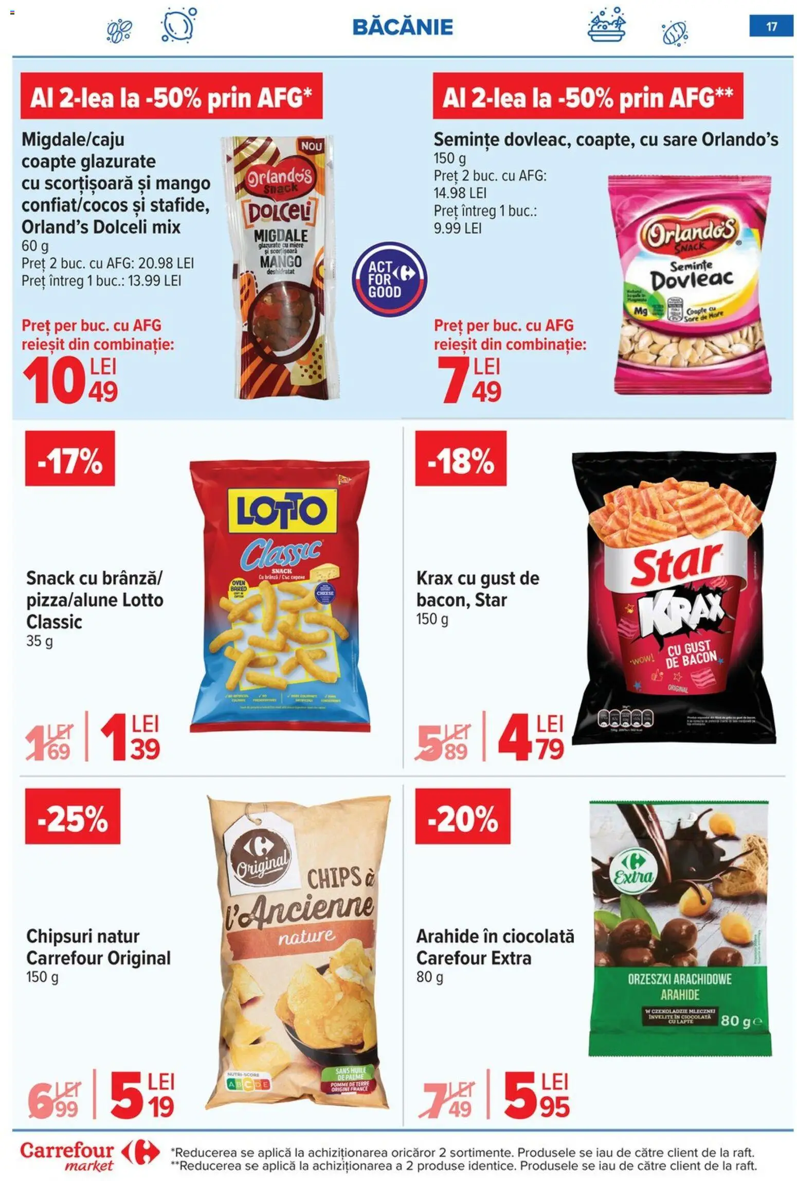 Noul catalog Carrefour – valabil de la 10.06.2026 | Pagină: 17 | Produse: Dovleac, Lapte, Ciocolată, Sare