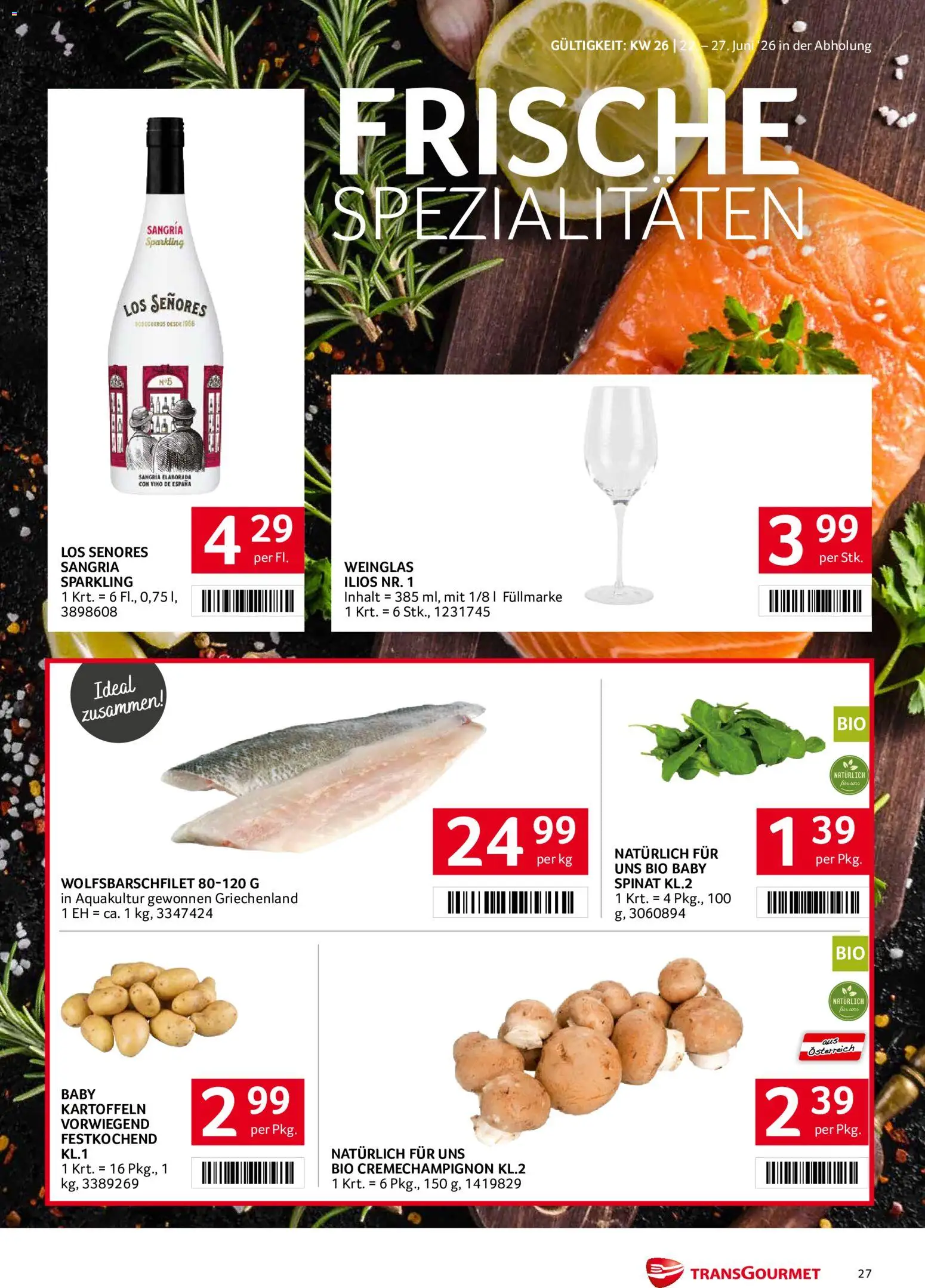 Transgourmet Flugblatt gültig ab 22.06.2026 | Seite: 26 | Produkte: Kartoffeln