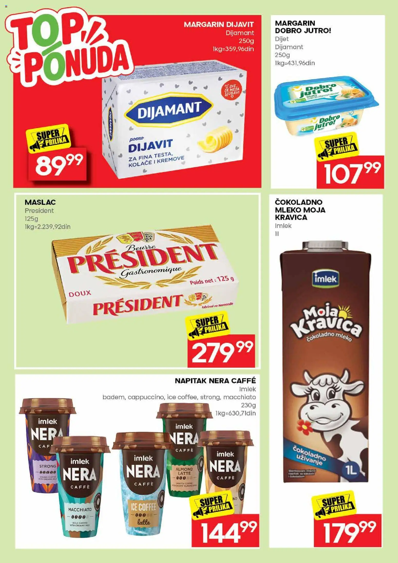 Idea katalog - važi od 17.08.2026 | Strana: 19 | Proizvode: Maslac, Čokoladno mleko, Margarin, Mleko