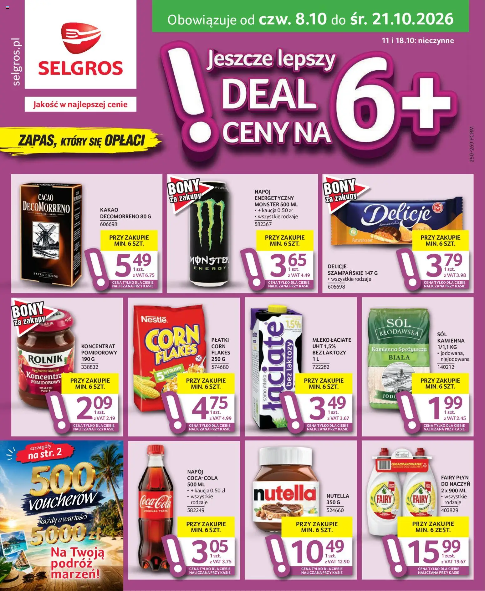 Selgros cash&carry gazetka - Oferta dla profesjonalistów od 08.10.2026 | Strona: 1 | Produkty: Nutella, Mleko, Płatki, Fairy