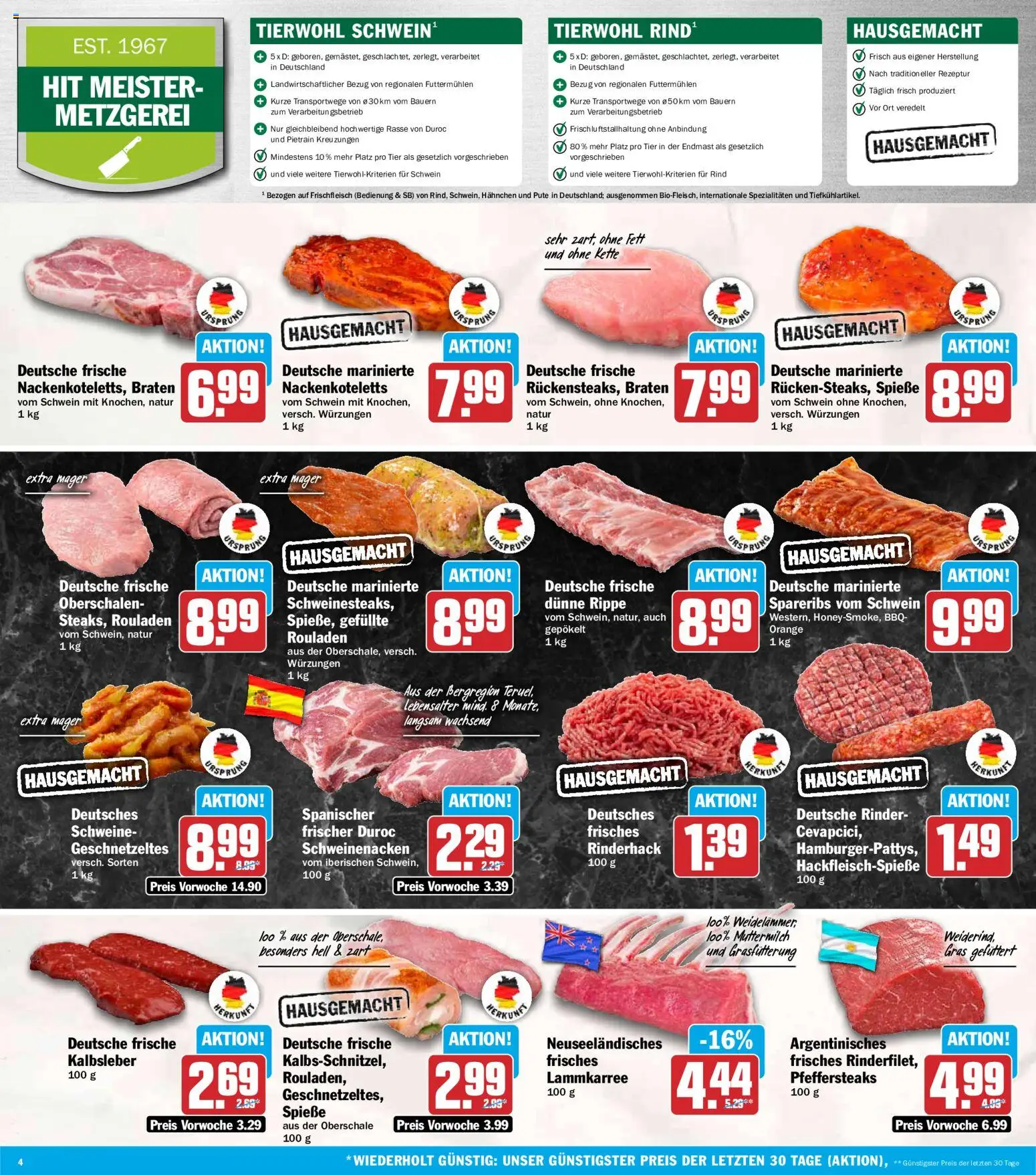 HIT Prospekt – gültig ab 24.08.2026 | Seite: 4 | Produkte: Pute, Cevapcici, Spieße, Kalbsleber