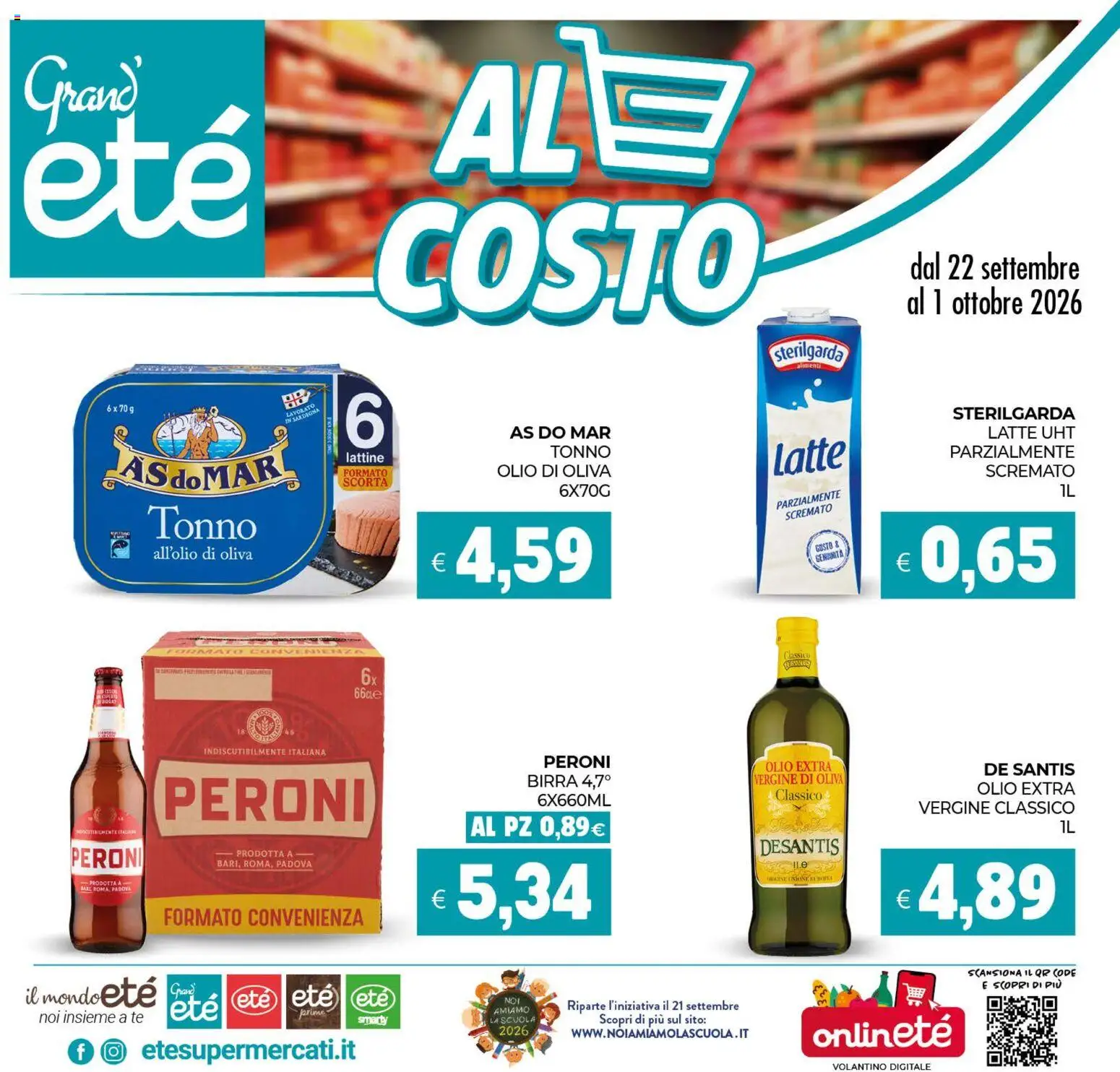 Volantino Eté del 22/09/2026 | Pagina: 1 | Prodotti: Birra, Tè, Tonno, Olio extra vergine