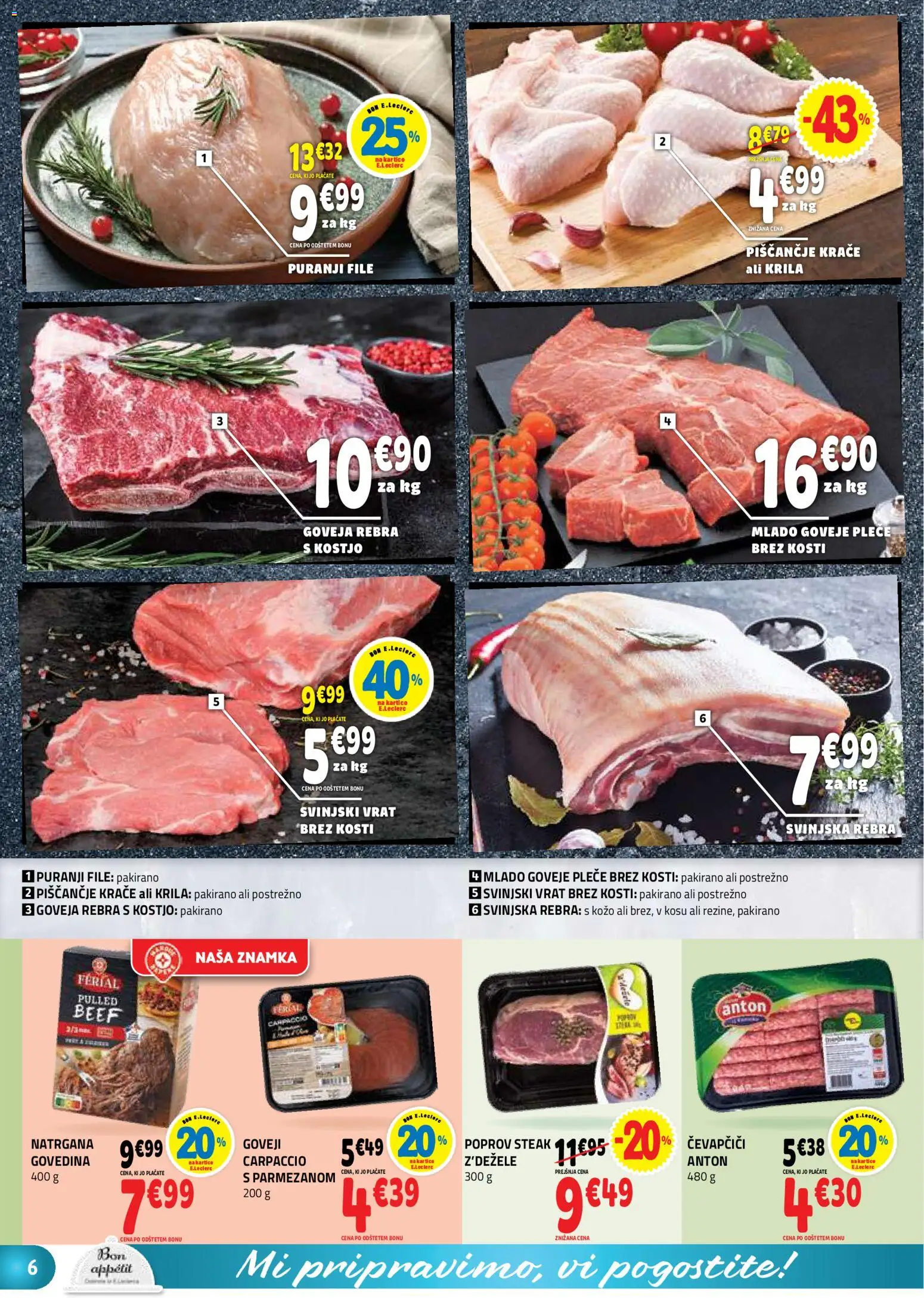 Novi E.leclerc katalog ponudbe – veljaven od 02.09.2026 | Stran: 6 | Izdelki: Čevapčiči