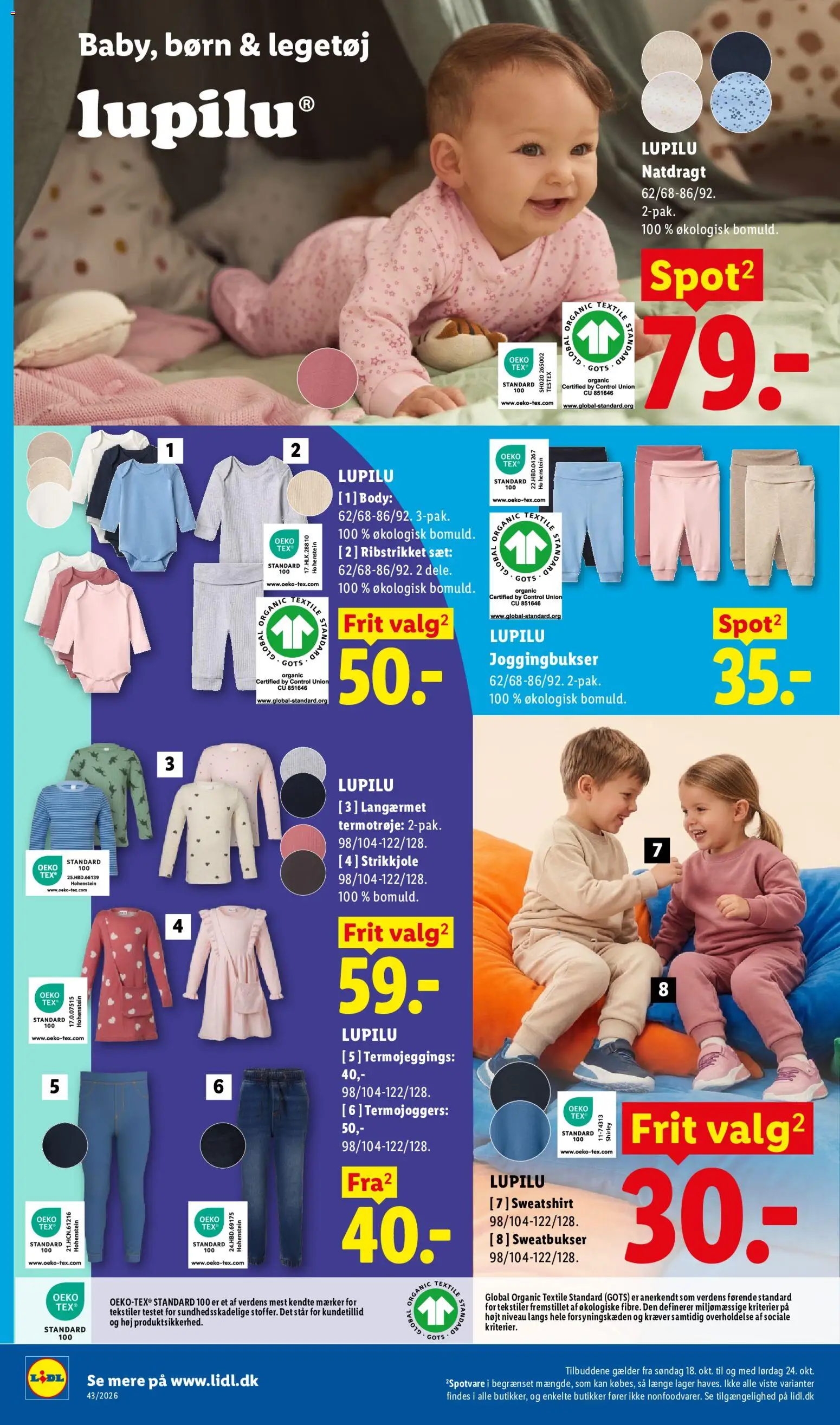 Lidl tilbudsavis – gyldig fra 18/10/2026 | Side: 2 | Produkter: Leggings, Søm, Sweatbukser