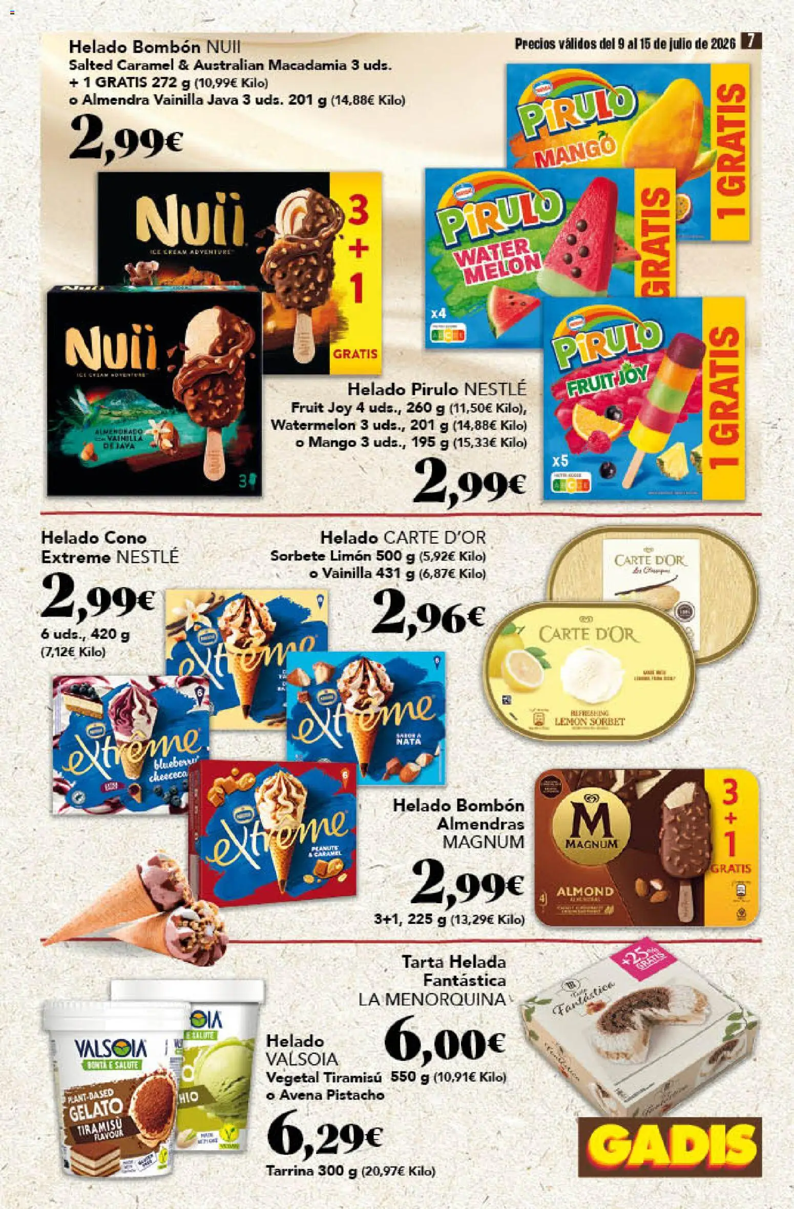 Gadis folleto │ válido desde el 09/07/2026 | Página: 7 | Productos: Φορτιστής, Helado bombón, Helado, Ρούτερ