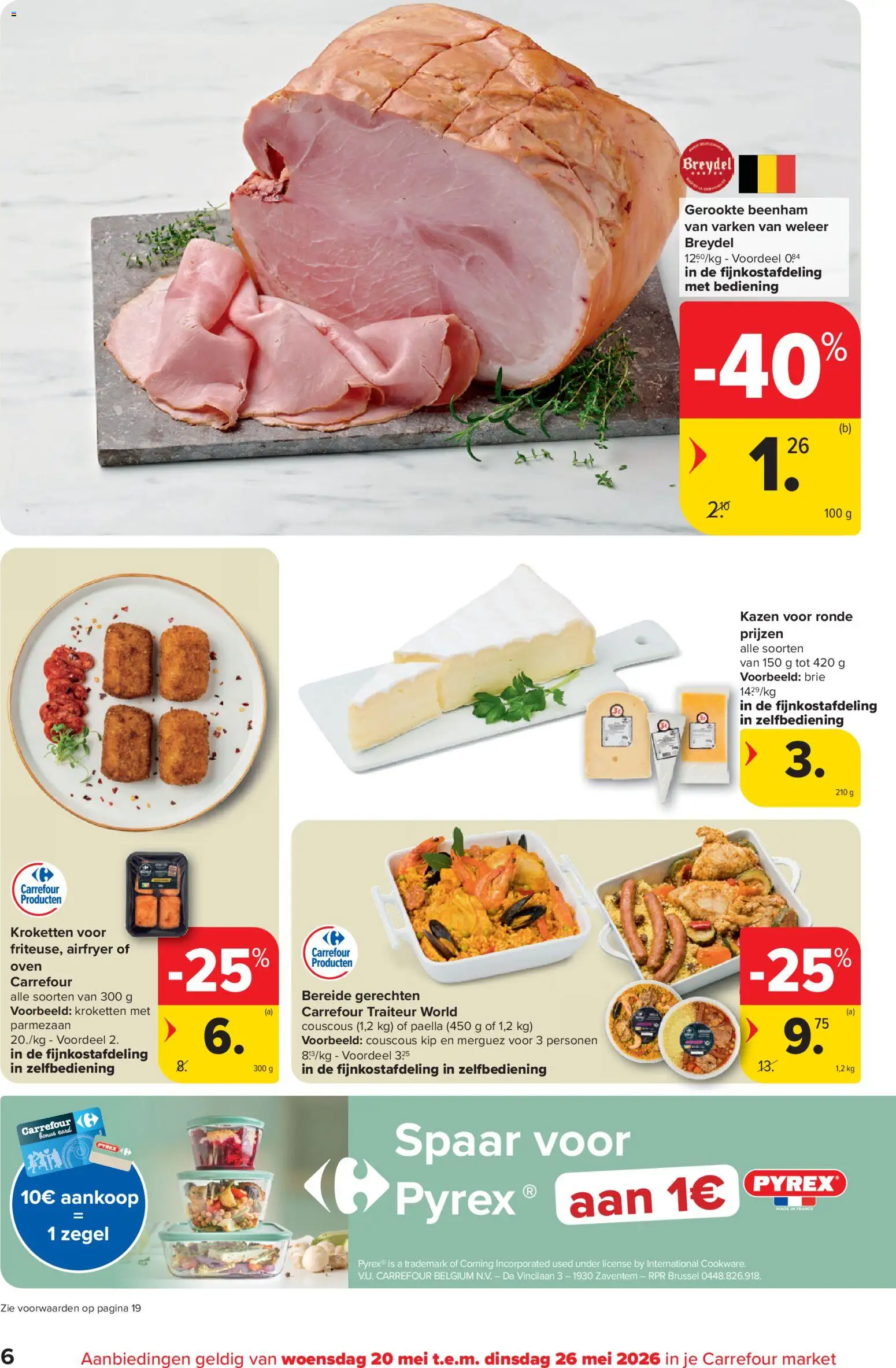 {H1} | Pagina: 6 | Producten: Merguez, Brie, Parmezaan, Kip