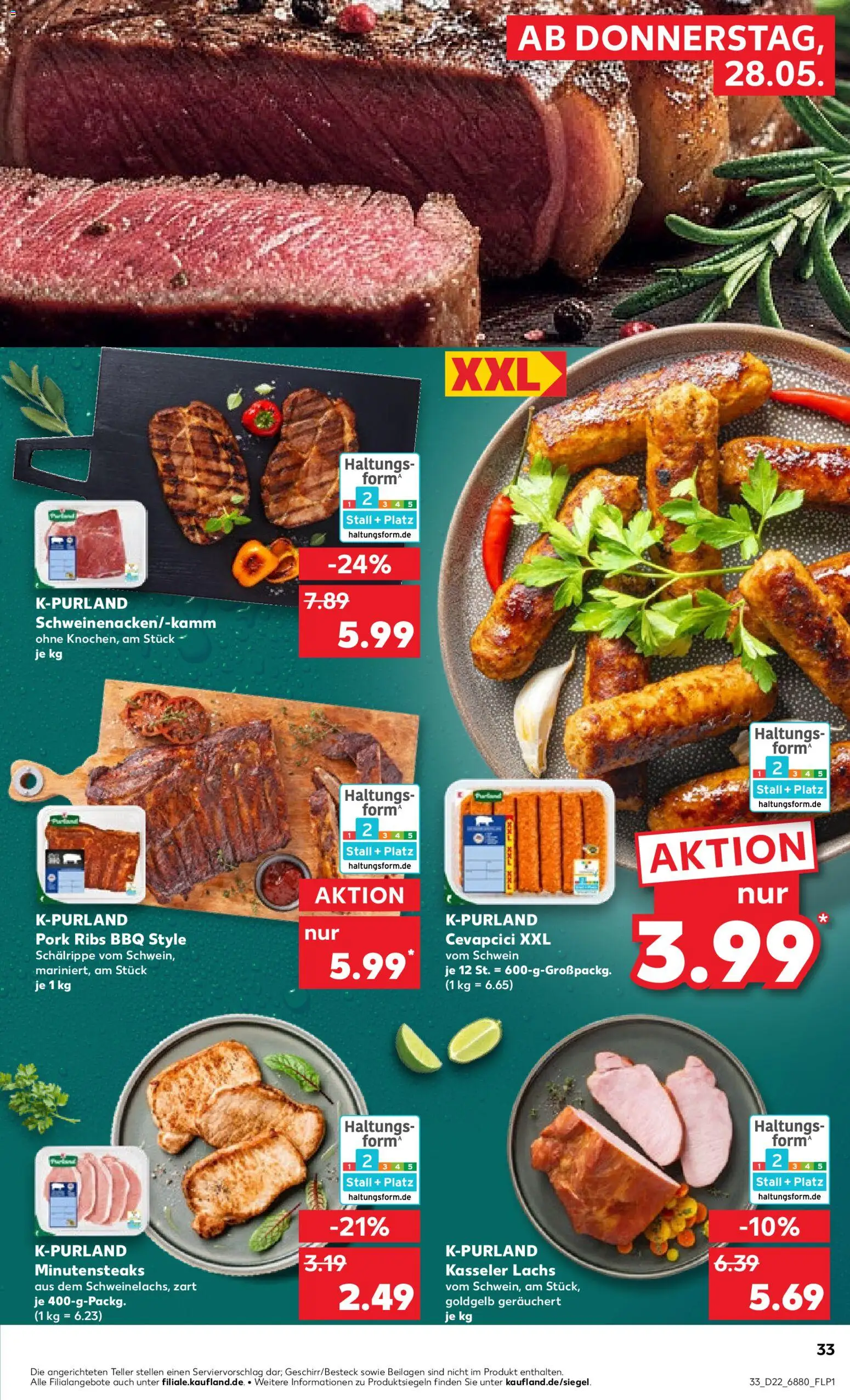 Kaufland Prospekt Völklingen – gültig ab 28.05.2026 | Seite: 33 | Produkte: Cevapcici, Lachs