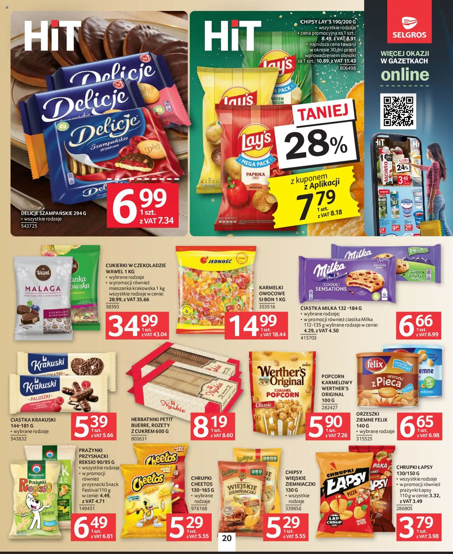 Selgros cash&carry gazetka od 27.08.2026 | Strona: 20 | Produkty: Milka, Ziemniaczki, Popcorn, Orzeszki