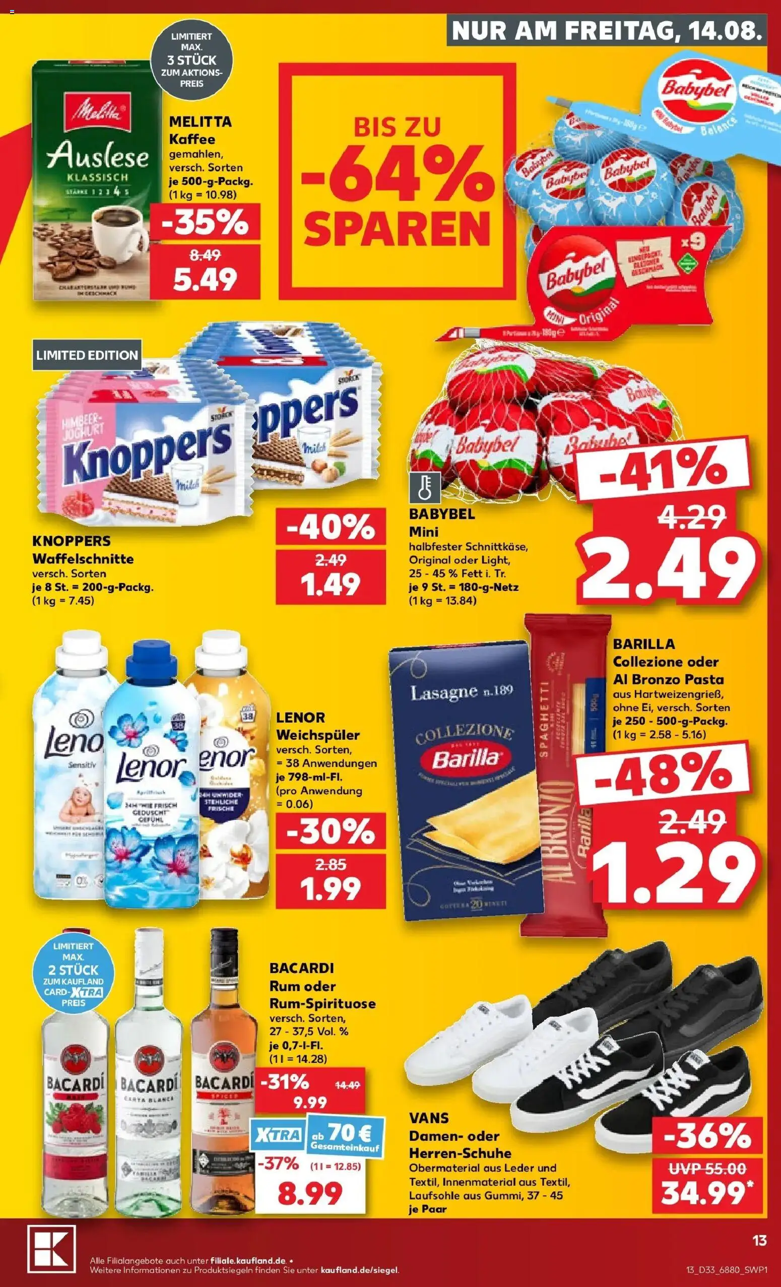 Prospekt Kaufland ab 10.08.2026 » Angebote Online zum Blättern | Seite: 22 | Produkte: Lenor, Milch, Barilla, Lasagne