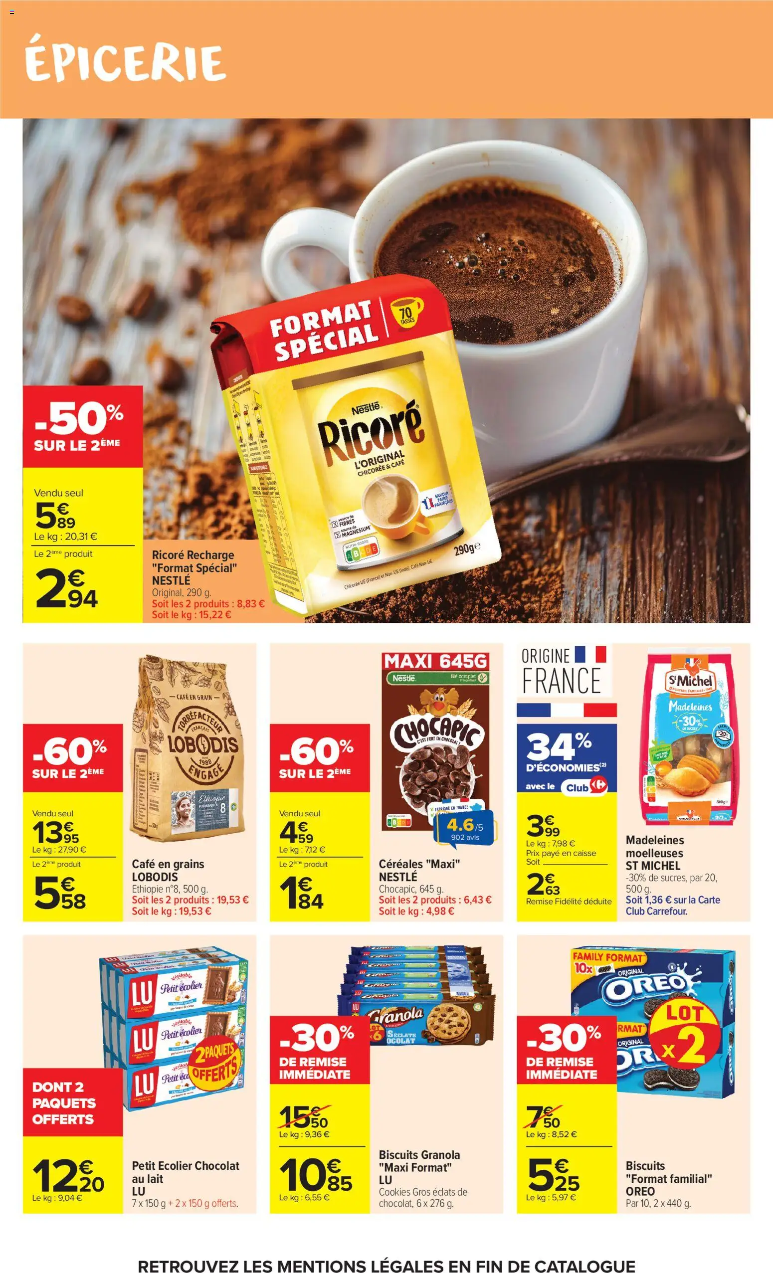 {H1} | Page: 22 | Produits: Chocapic, Ricoré, Céréales, Granola