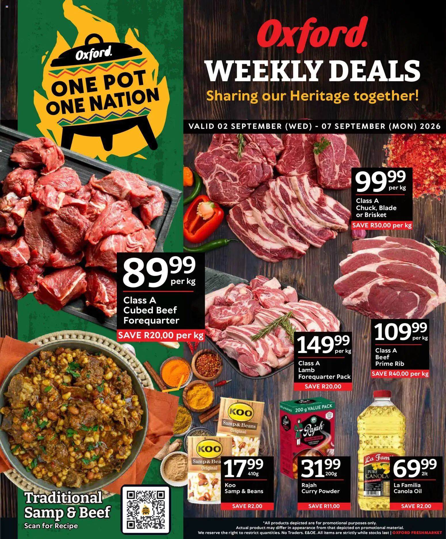 New Oxford Freshmarket catalogue – valid from 02/09/2026 | Page: 1 | Products: Jam, Oil, Powder, Beef