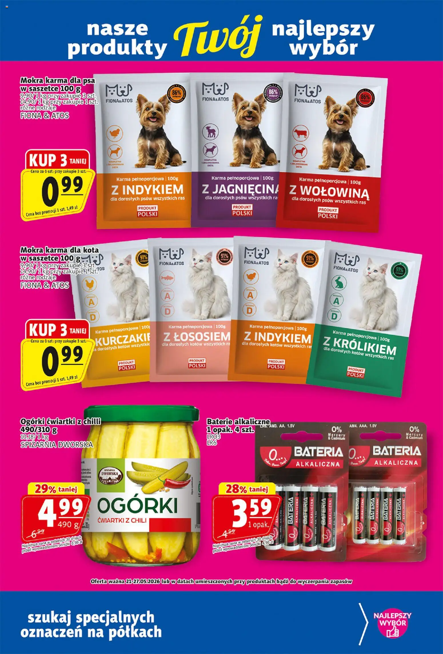 Prim Market gazetka od 21.05.2026 | Strona: 18 | Produkty: Chili, Bateria, Karma dla kota, Karma dla psa