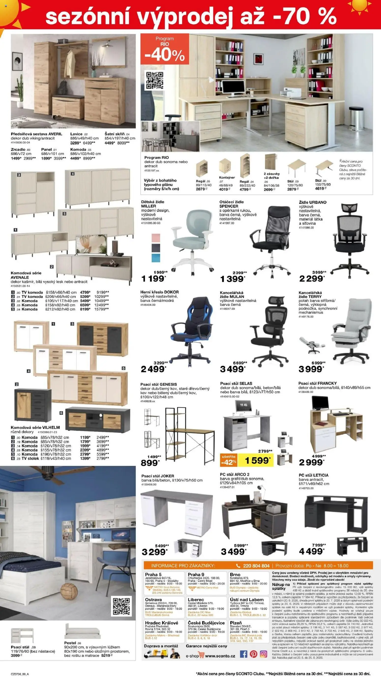 Sconto nábytek leták od 20.05.2026 | Strana: 9 | Produkty: Globus, Mošt, Komoda, Lavice