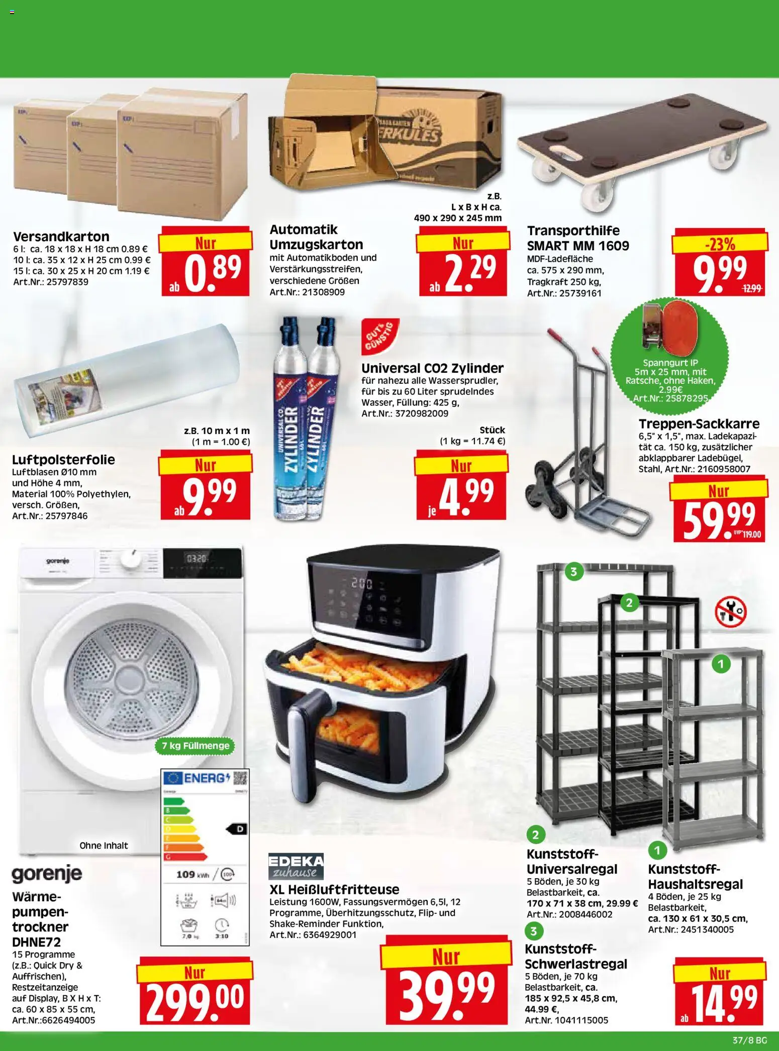 HERKULES Bau & Garten – gültig ab 07.09.2026 | Seite: 8 | Produkte: Trockner, Energy, Schwerlastregal, Heißluftfritteuse
