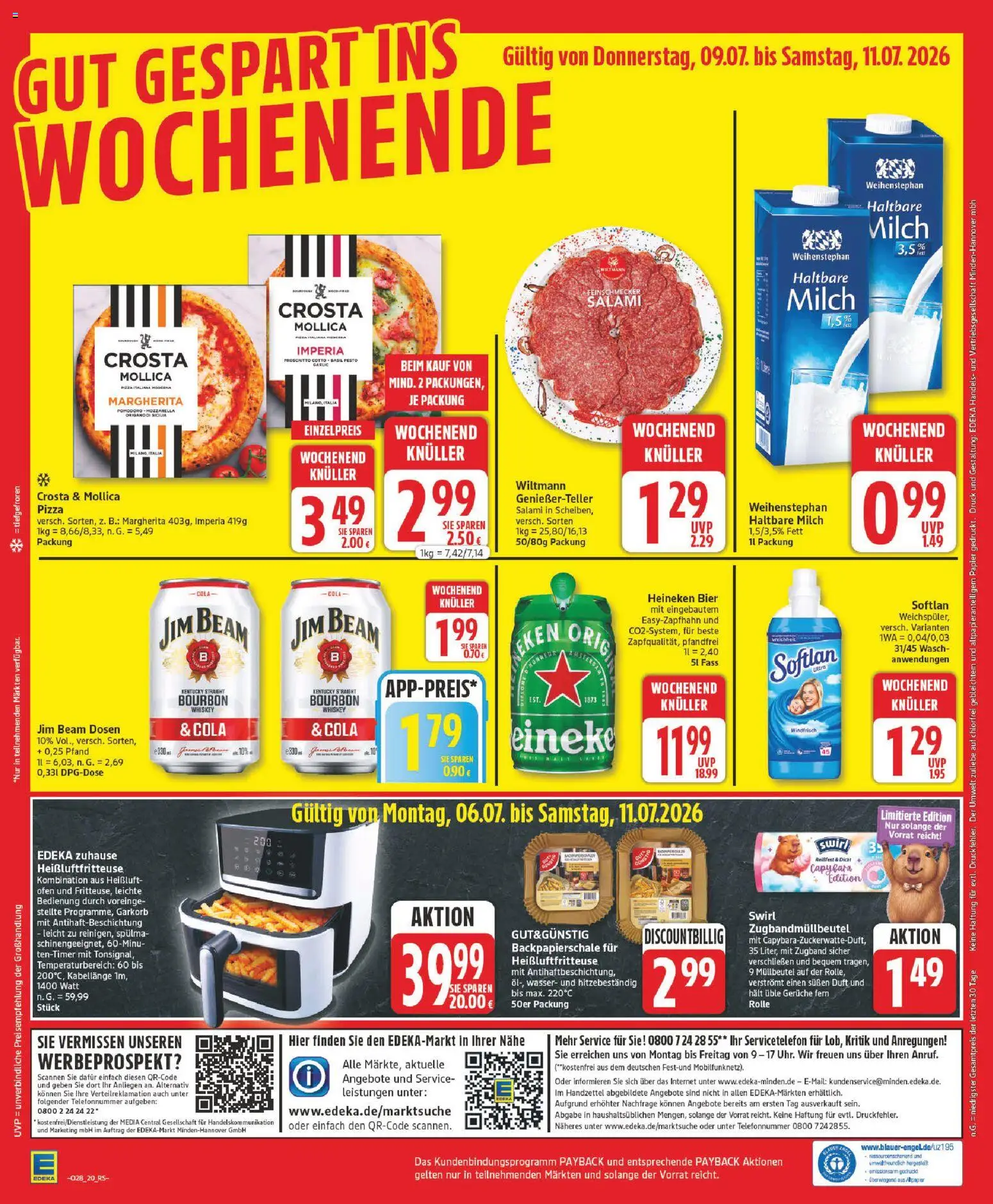 Edeka Prospekt – gültig ab 06.07.2026 | Seite: 24 | Produkte: Bier, Mozzarella, Duft, Salami