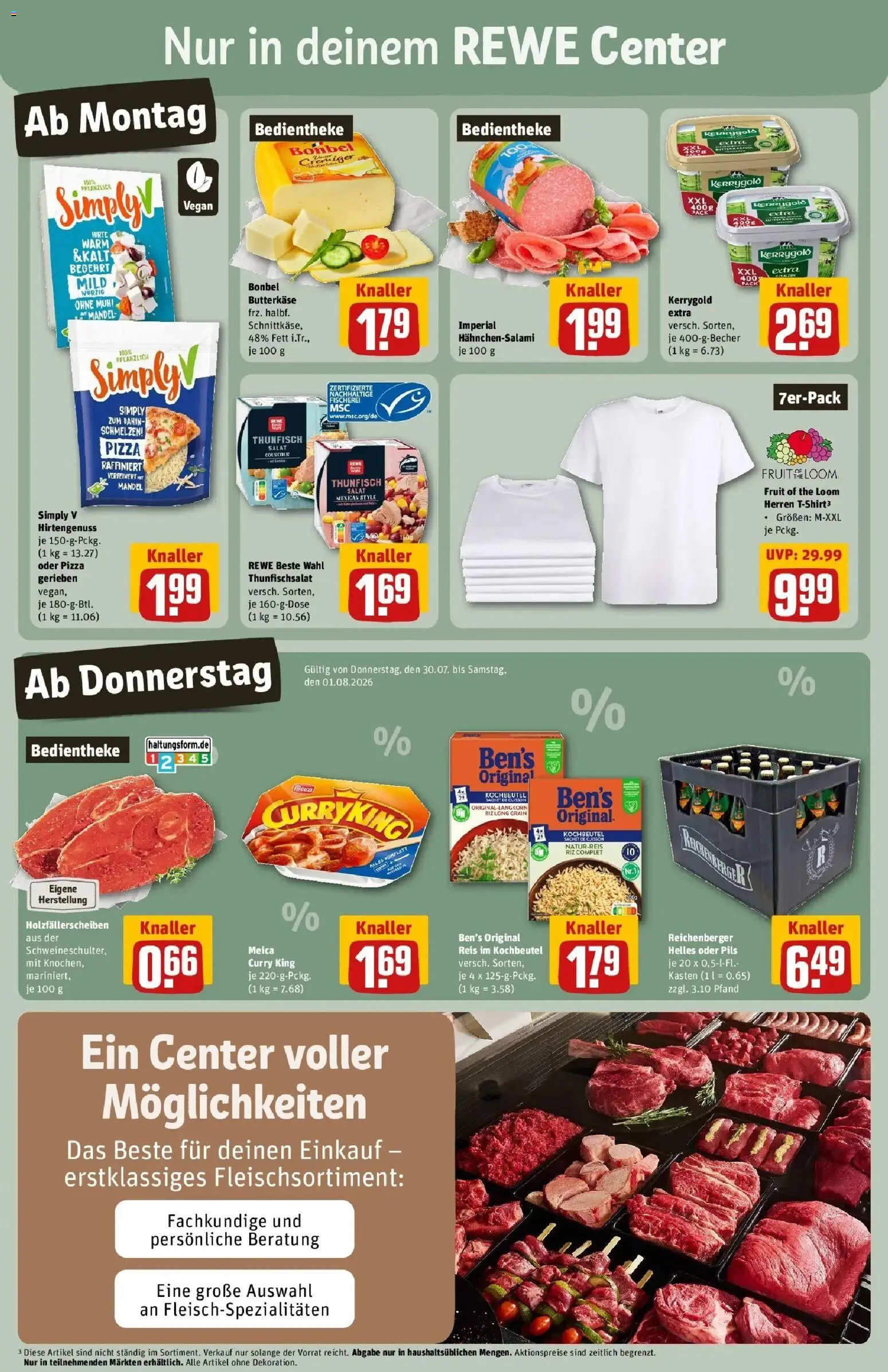 Rewe Prospekt Elsterwerda – gültig ab 27.07.2026 | Seite: 3 | Produkte: Thunfisch, Meica, Pizza, Salat