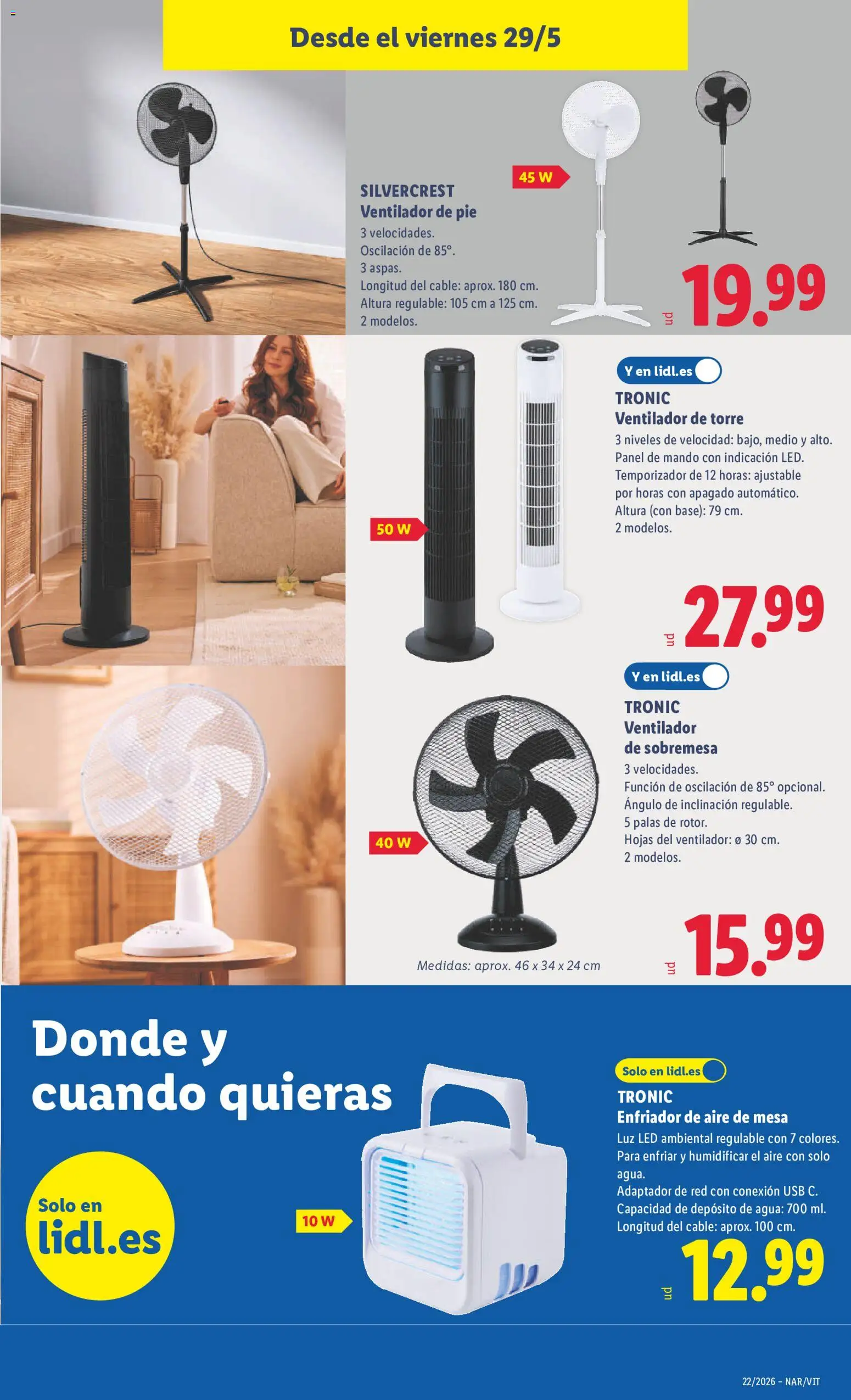 Lidl folleto de bazar │ válido desde el 25.05.2026 | Página: 21 | Productos: Cable, USB, Ventilador, Ventilador de pie
