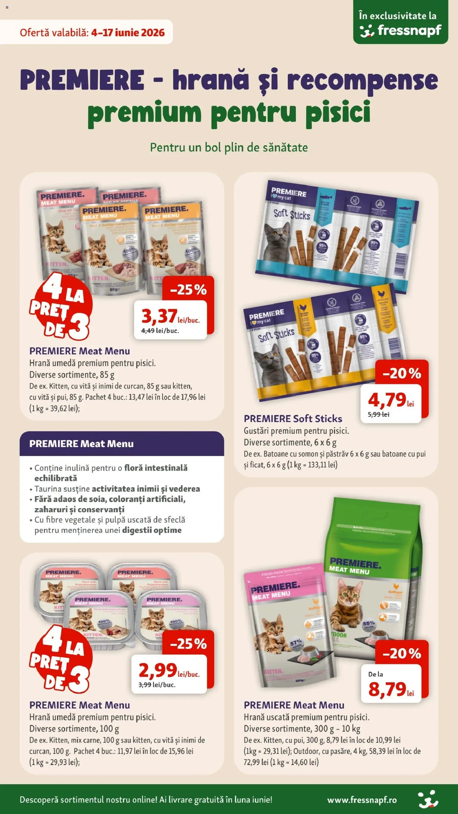 Noul catalog Fressnapf – valabil de la 04.06.2026 | Pagină: 10 | Produse: Bol, Hacıyatmaz Kedi Oyuncağı, Sfeclă
