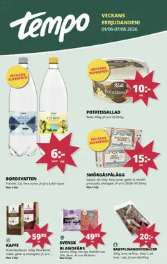 Tempo erbjudanden - Förhandsvisning av reklamblad från butik Tempo aktuell från 01.06.2026