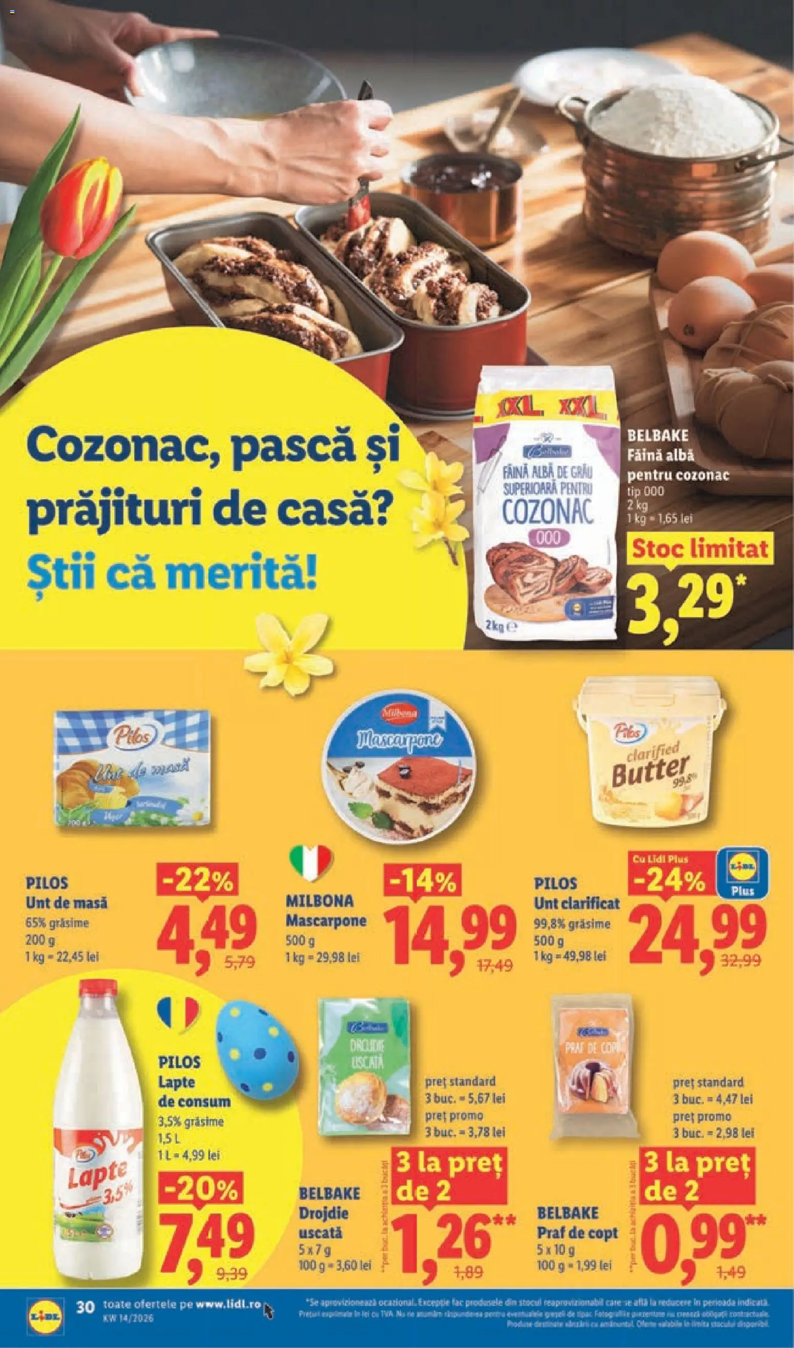 Noul catalog Lidl – valabil de la 30.03.2026 | Pagină: 30 | Produse: Toplar, Masă, Lapte, Unt