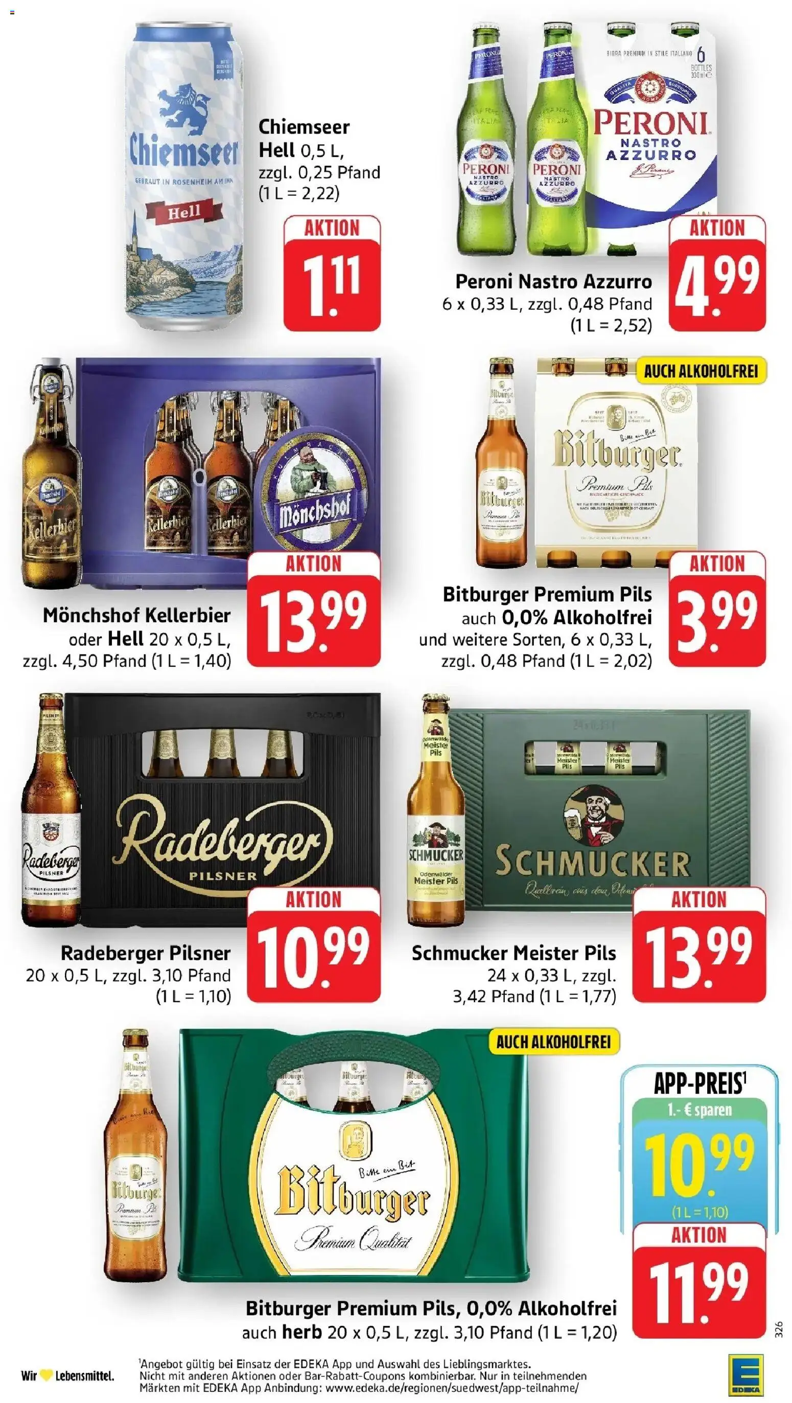 Edeka Prospekt Heppenheim (ab 12.10.2026) » Angebote Online | Seite: 37 | Produkte: Bitburger, Monchshof, Pils, Radeberger pilsner