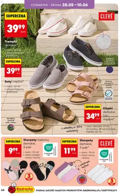 Pogląd oferty "Klapki damskie lub męskie*, rozm. damskie: 37-40 (w kwiaty), 38-40 (różowe), męskie: 42-44" - ważna od 25.05.2026 | Strona: 42