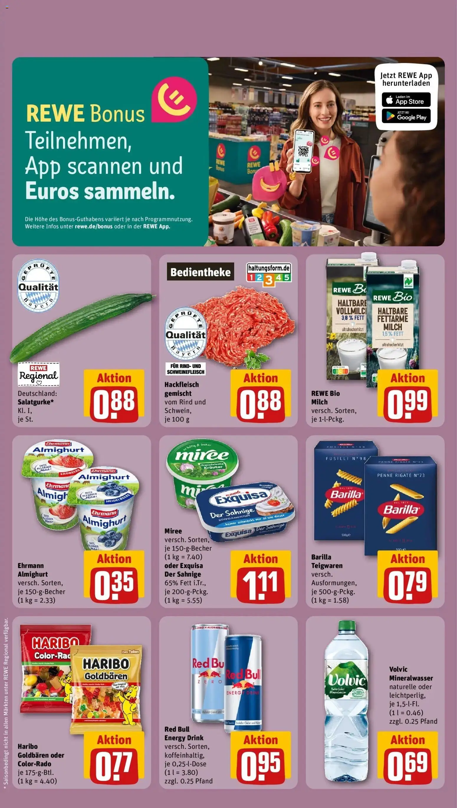 REWE Prospekt ab 07.09.2026 zum Blättern » Angebote | Seite: 2 | Produkte: Red bull, Ehrmann almighurt, Milch, Schweinefleisch