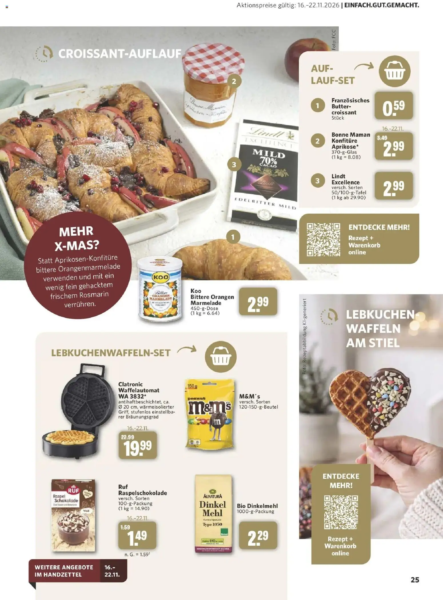 Combi Aktueller Prospekt (ab 26.10.2026) zum Blättern | Seite: 25 | Produkte: Butter, Orangen, M&M's, Lindt