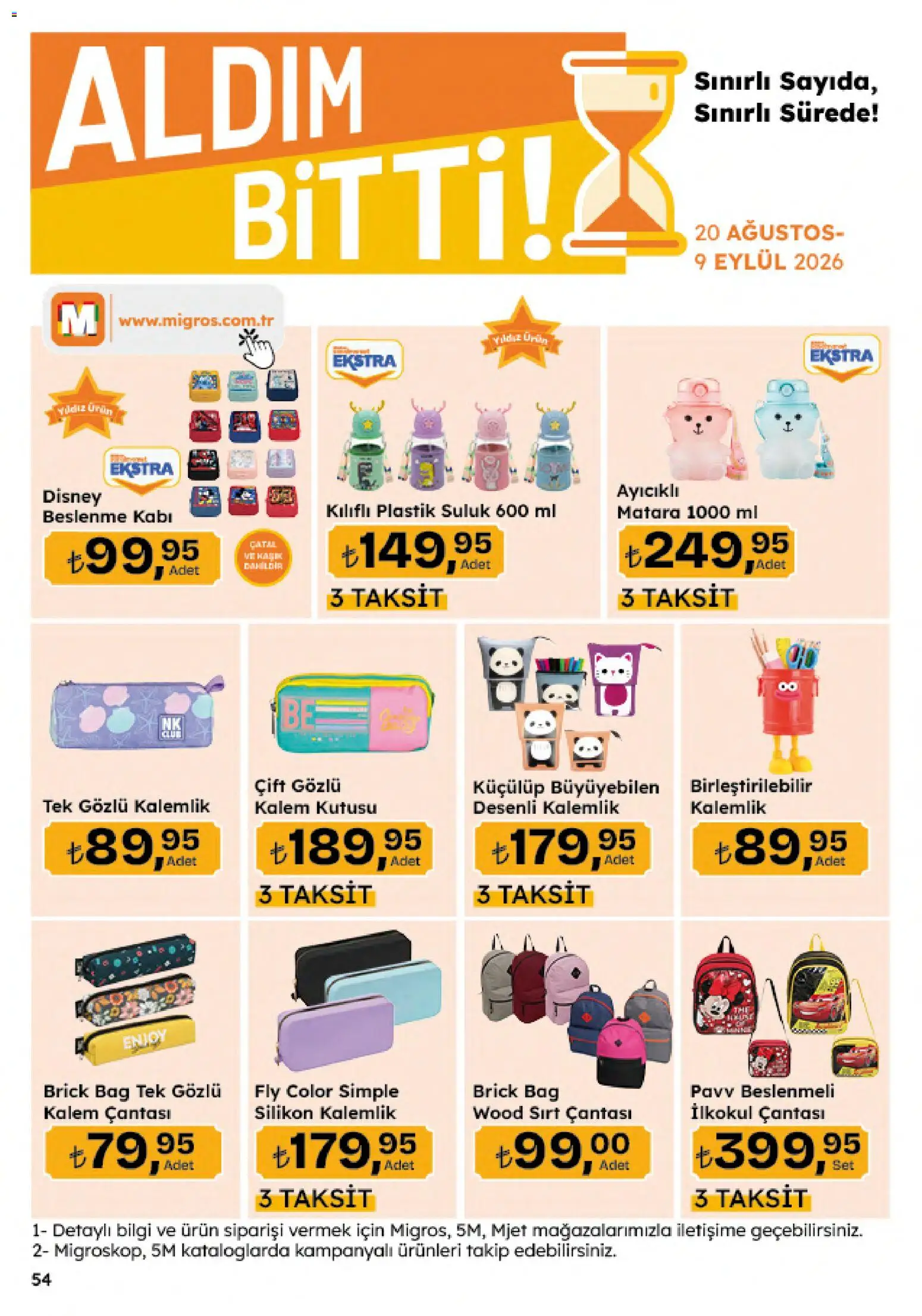 Migros Katalog - 5M Migroskop Dijital - 20 Ağustos 2026 tarihinden itibaren geçerlidir | Sayfa: 177 | Ürünler: Çatal, Kalemlik, Sırt çantası