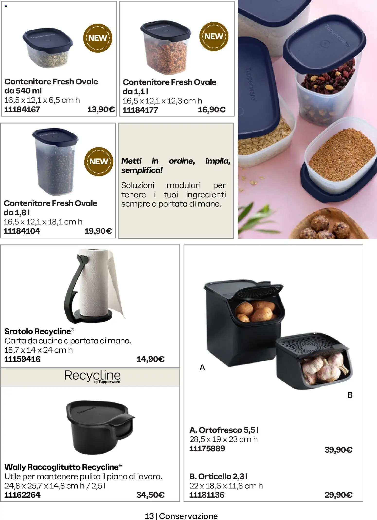 Volantino Tupperware del 01/10/2026 | Pagina: 13 | Prodotti: Ingredienti, Contenitore