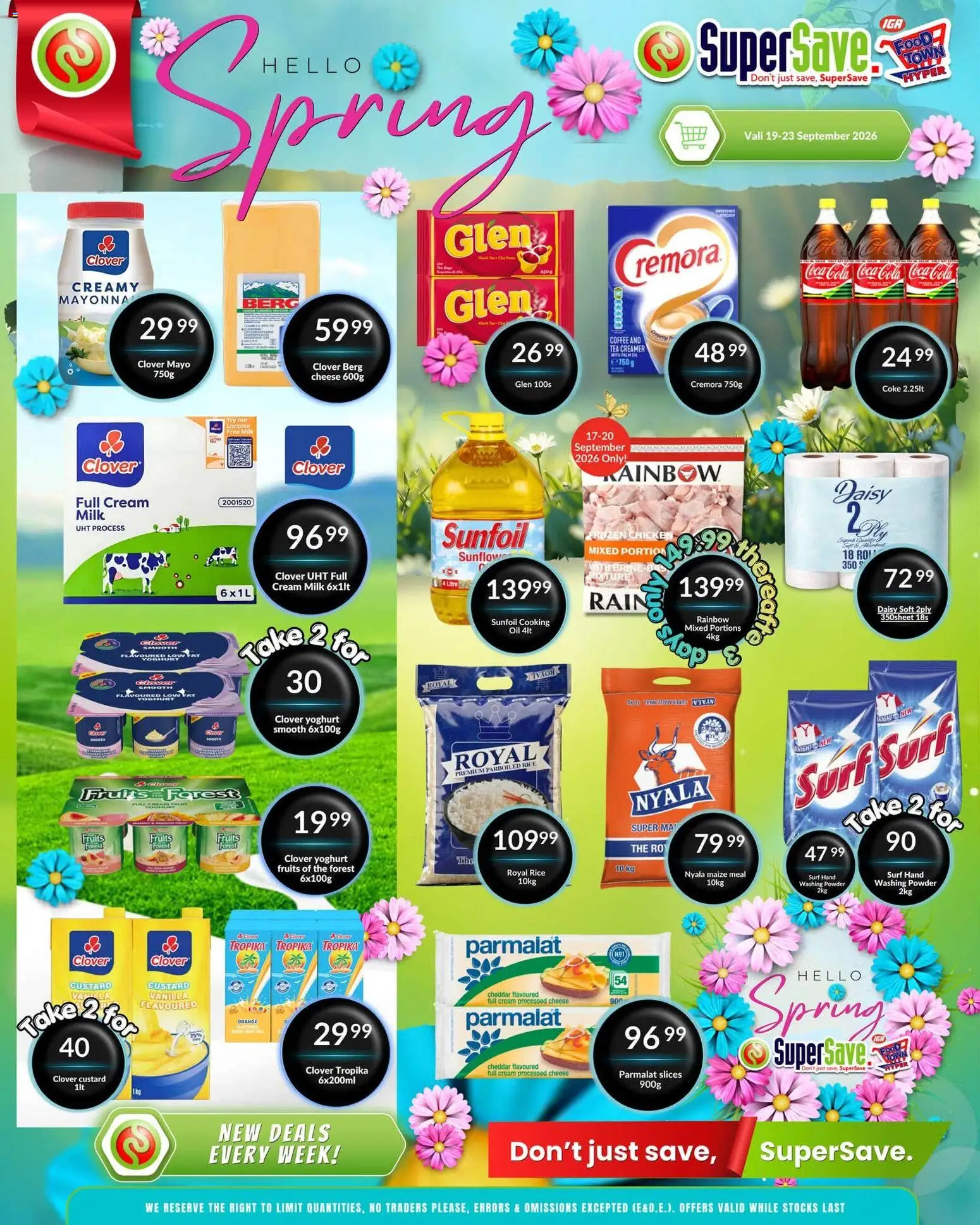 New Super Save catalogue – valid from 19/09/2026 | Page: 2 | Products: Coke, Powder, Tea, Cheddar