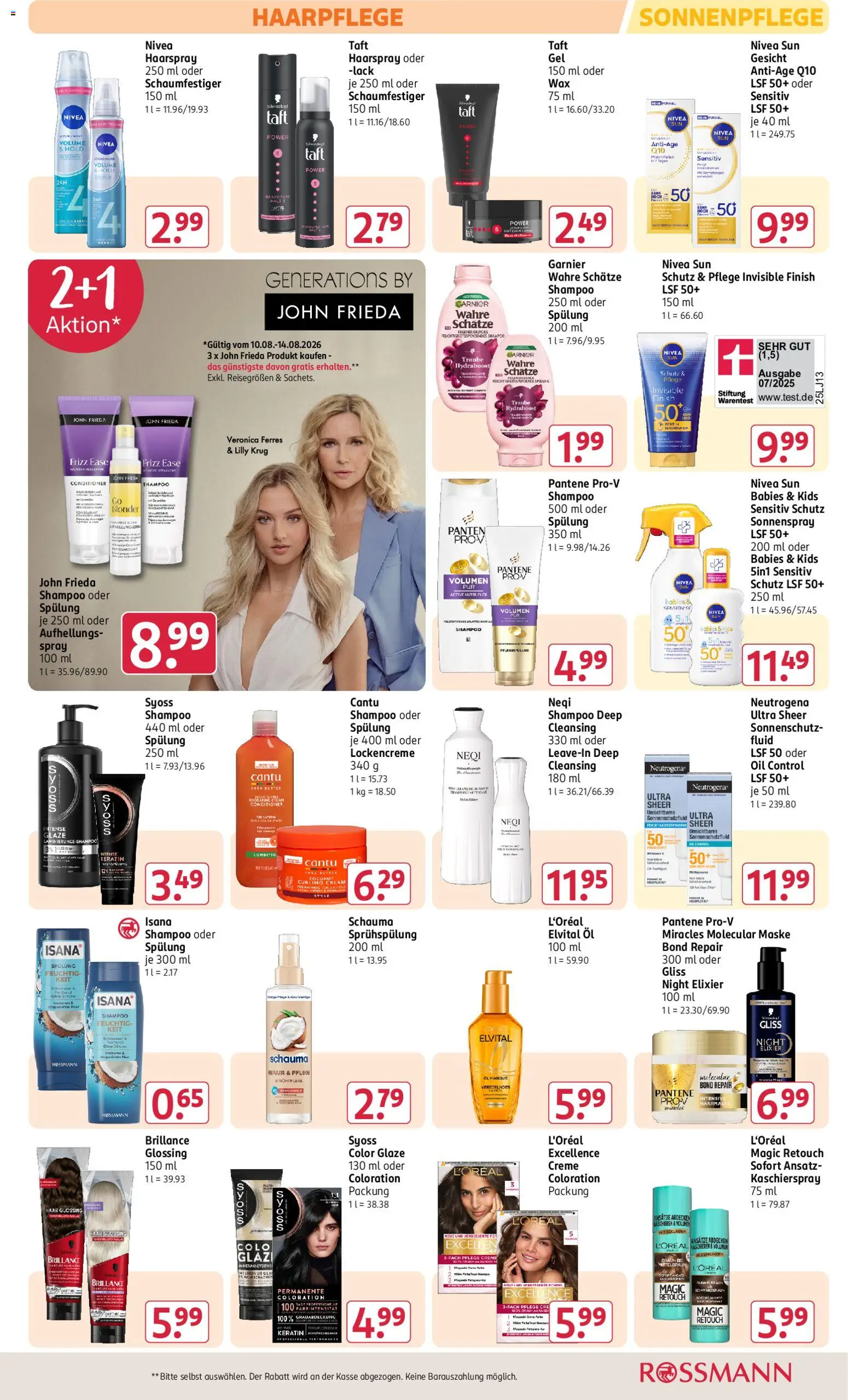 Rossmann Prospekt – gültig ab 10.08.2026 | Seite: 11 | Produkte: Öl, Shampoo, Creme, Maske