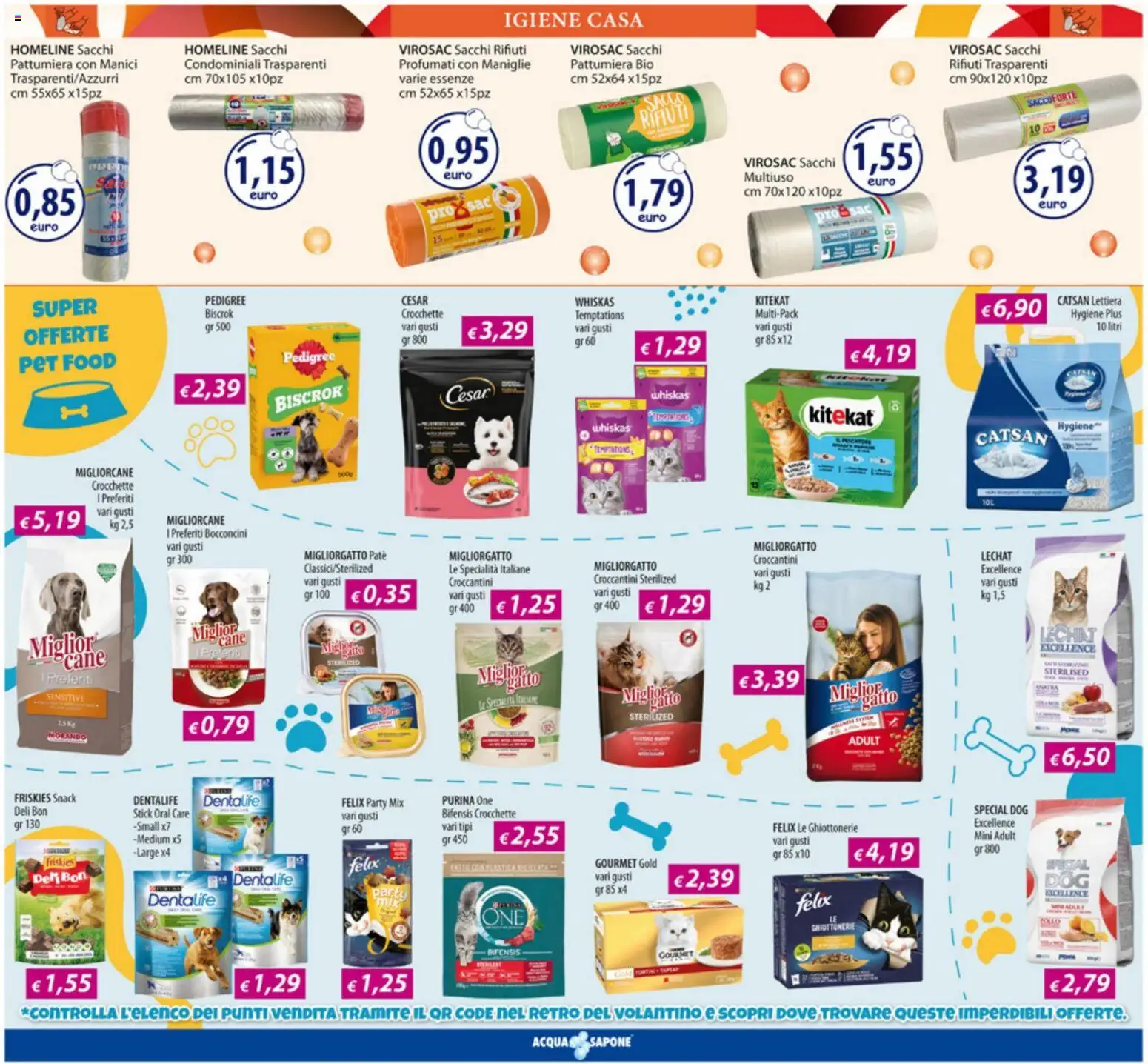 Volantino Acqua e Sapone del 04.05.2026 | Pagina: 13 | Prodotti: Paté, Sapone, Sacco rifiuti, Pattumiera