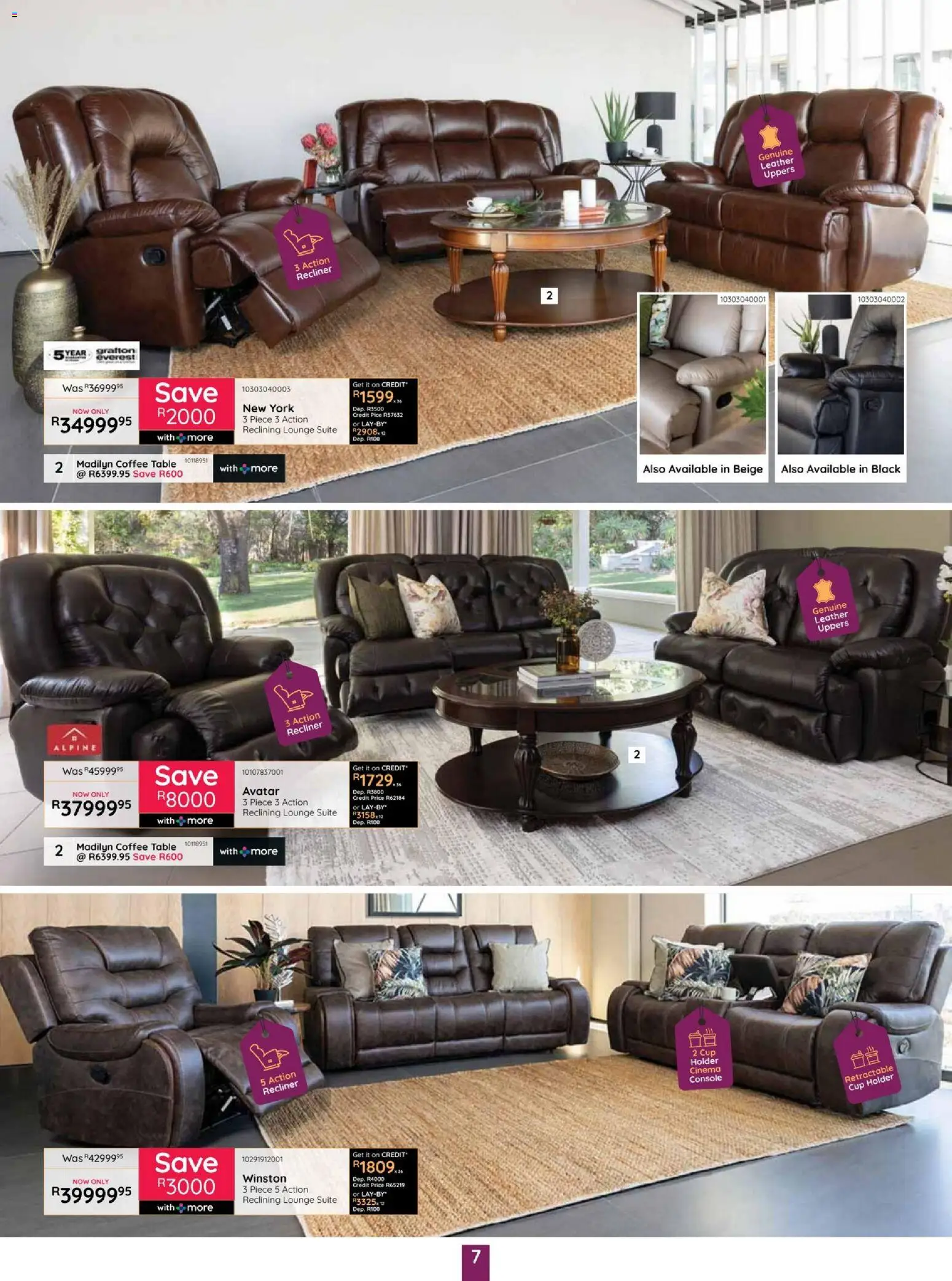 New Bradlows catalogue – valid from 17/09/2026 | Page: 7 | Products: Coffee table, Table, Lounge suite, Coffee