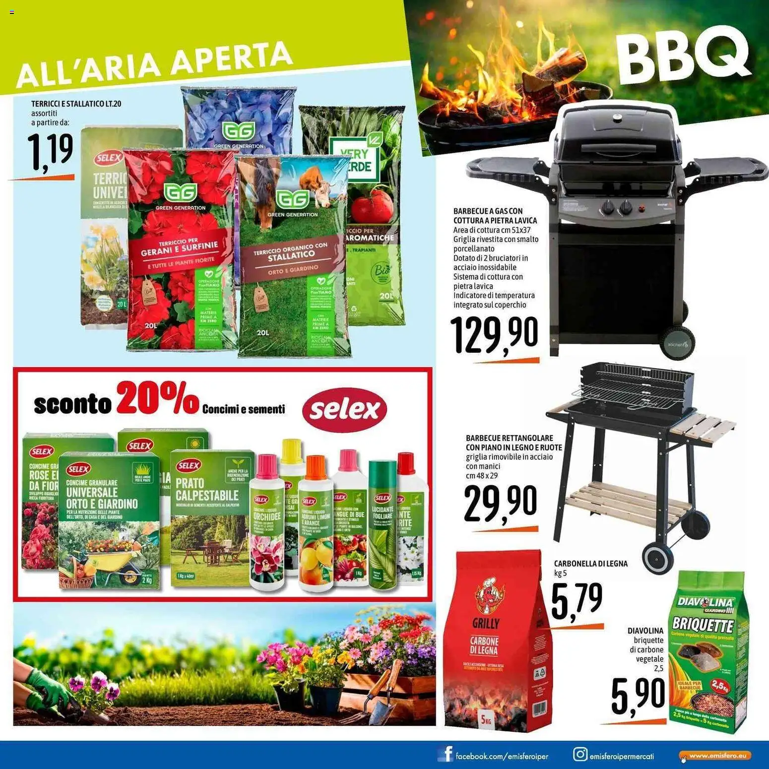 Volantino Emisfero del 30.04.2026 | Pagina: 29 | Prodotti: Concime, Barbecue a gas, Gerani, Terriccio
