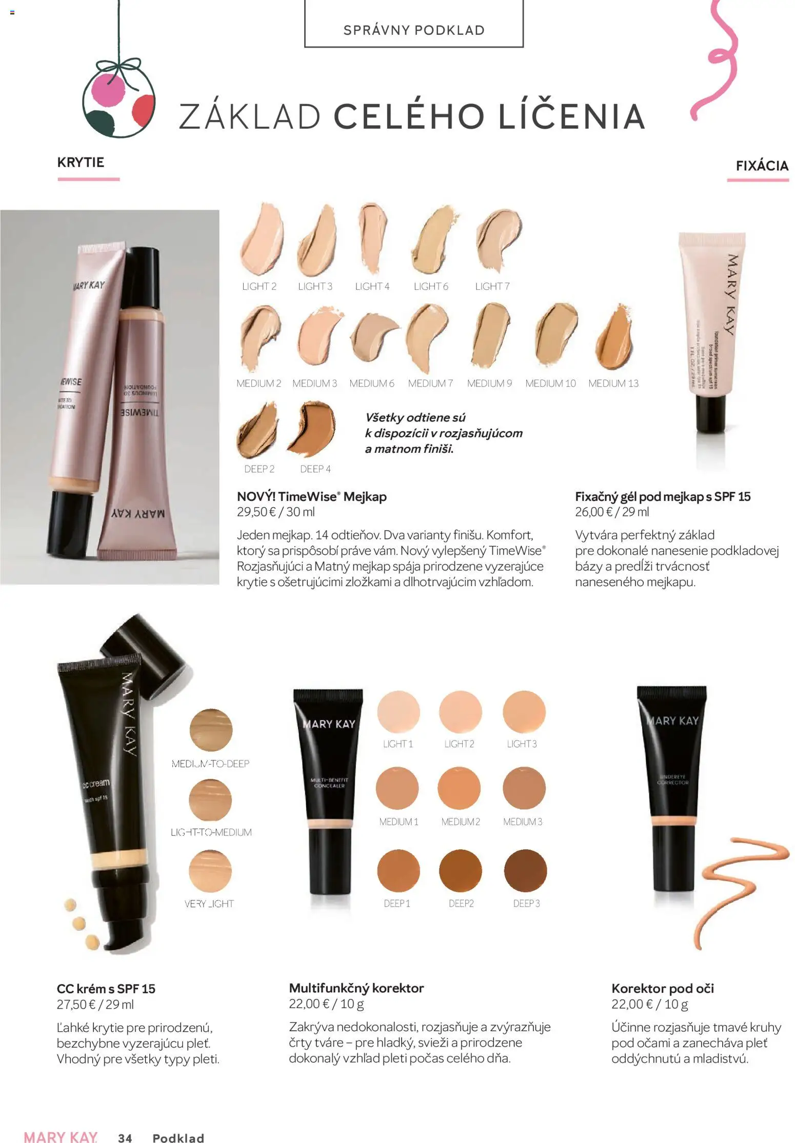 Nové Mary Kay akcie – leták je platný od 30.09.2026 | Strana: 34 | Produkty: Korektor, CC krém, Krém