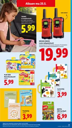 Lidl-mainoslehti voimassa 21.05.2026 alkaen | Sivu: 29 | Tuotteet: Kirja, Paristot, Taskulamppu, Näyttö