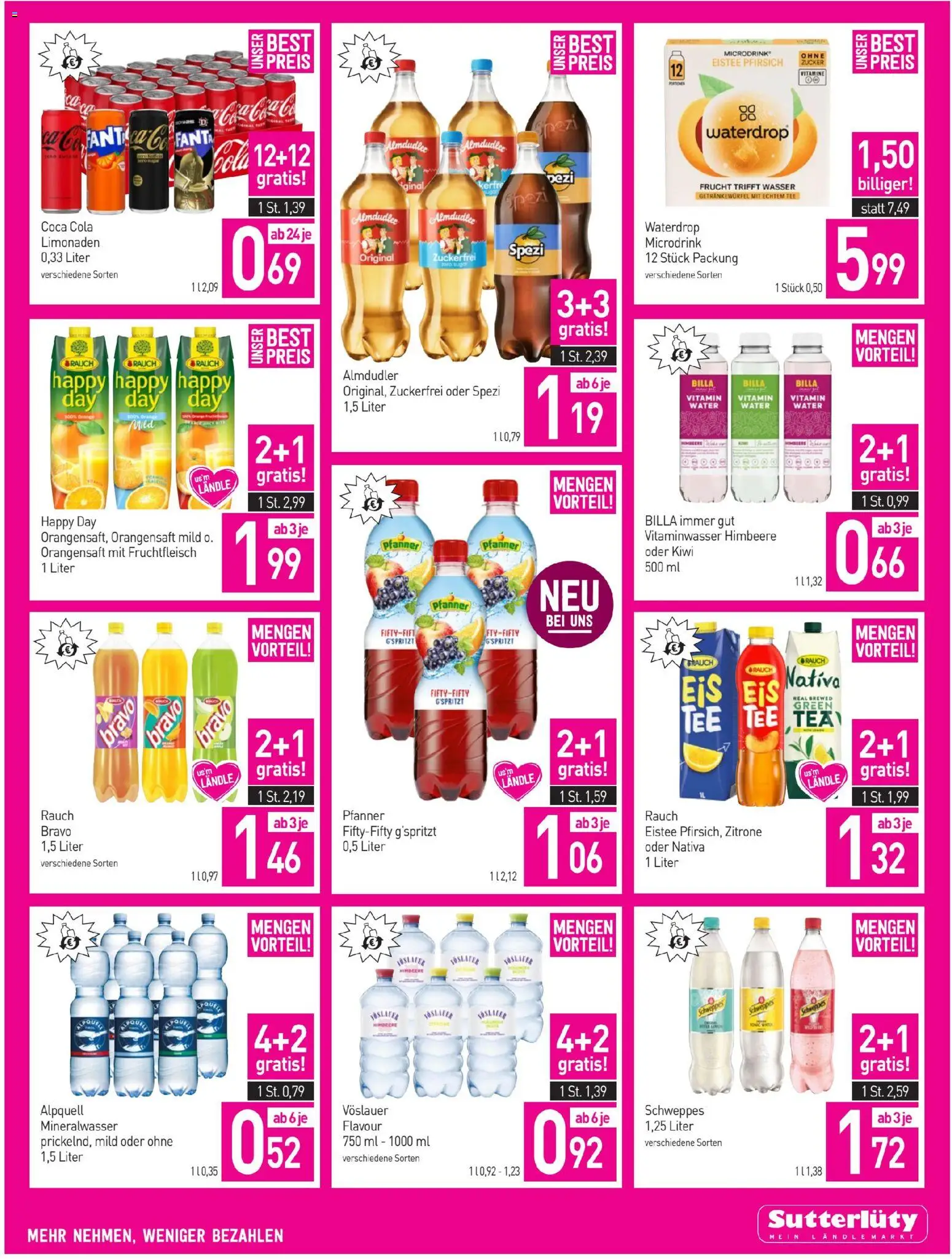 Sutterlüty Flugblatt gültig ab 21.05.2026 | Seite: 13 | Produkte: Wasser, Zucker, Zitrone, Himbeere
