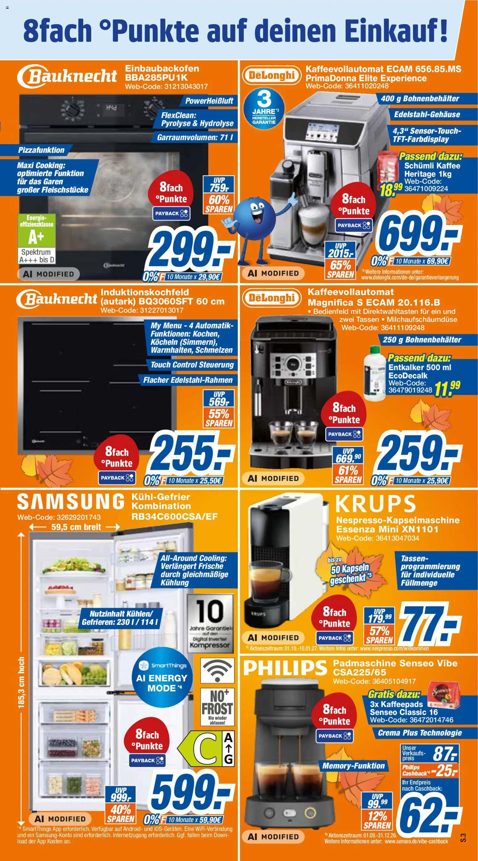 Expert Prospekt Giessen – gültig ab 26.10.2026 | Seite: 3 | Produkte: Senseo, Energy, Kaffee, Samsung